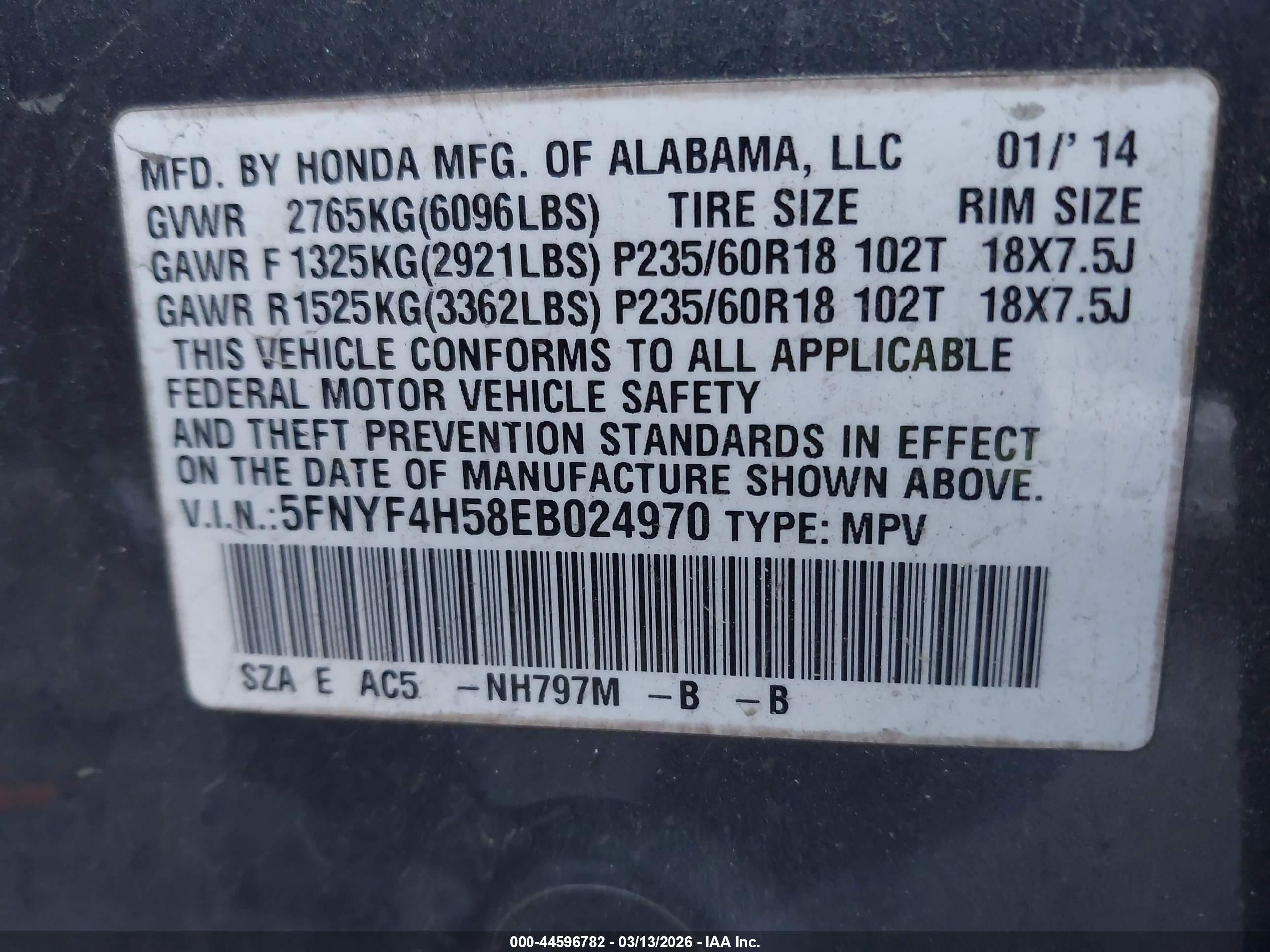 HONDA PILOT image 9