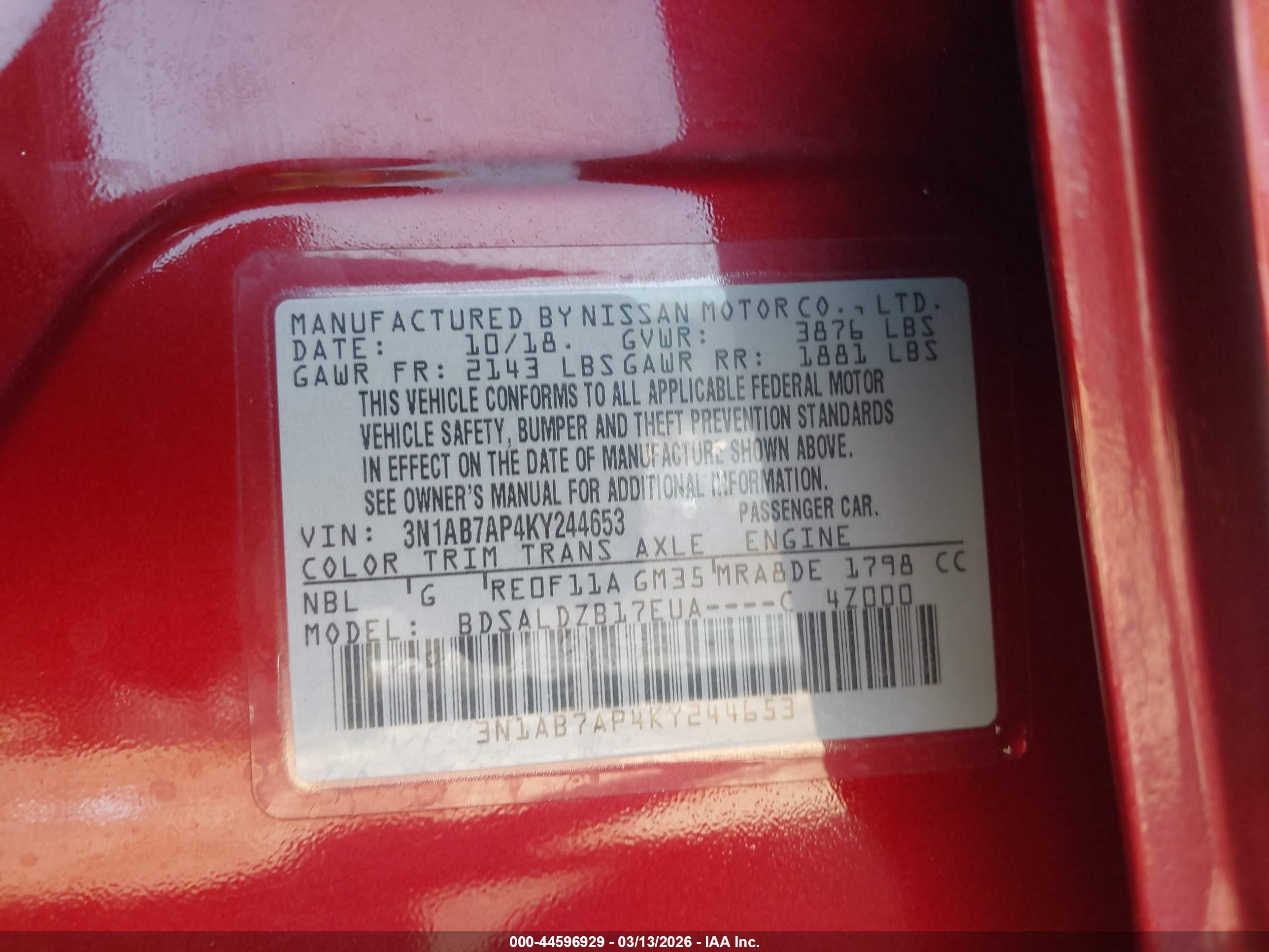NISSAN SENTRA image 9