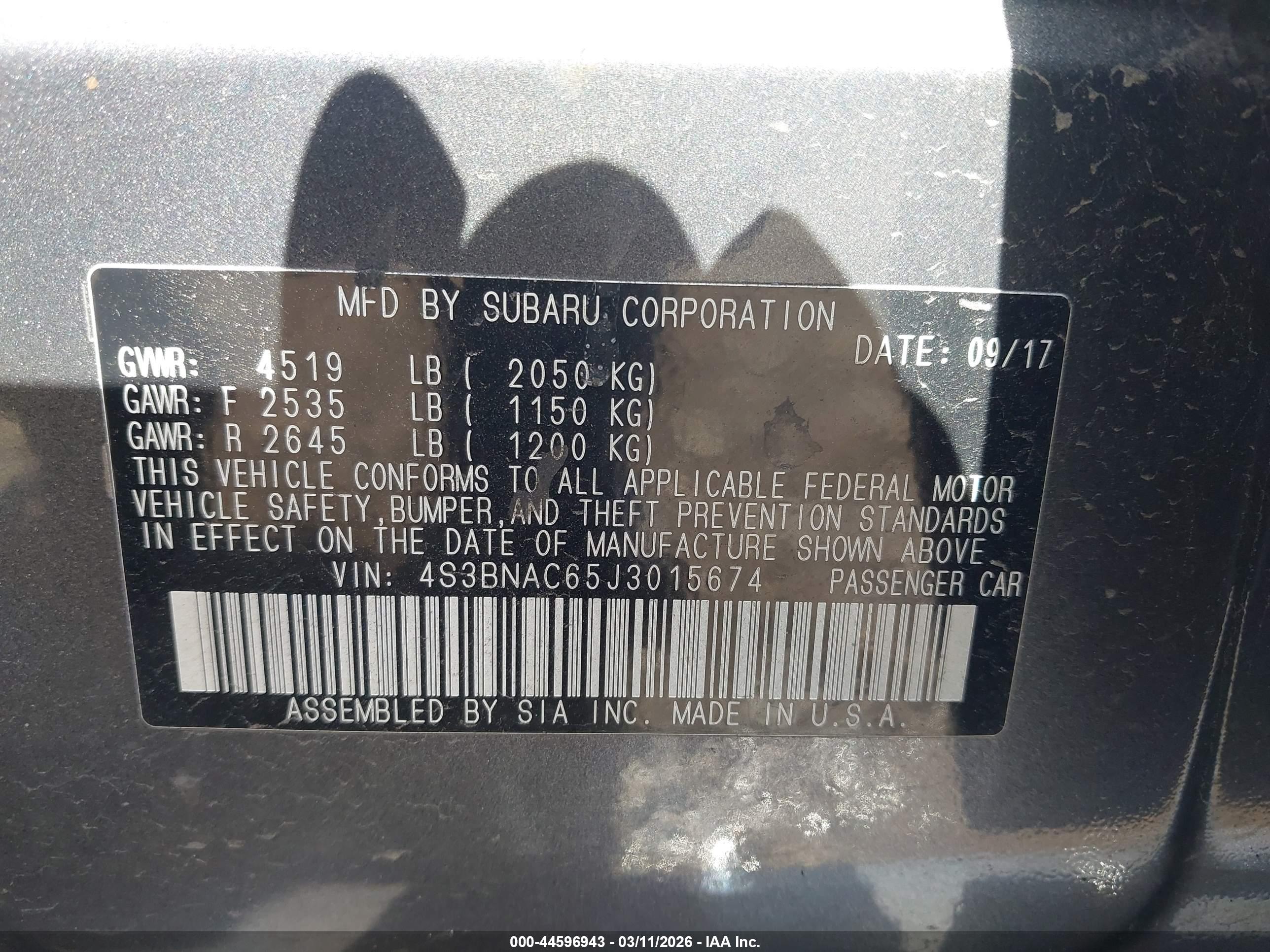 SUBARU LEGACY image 9