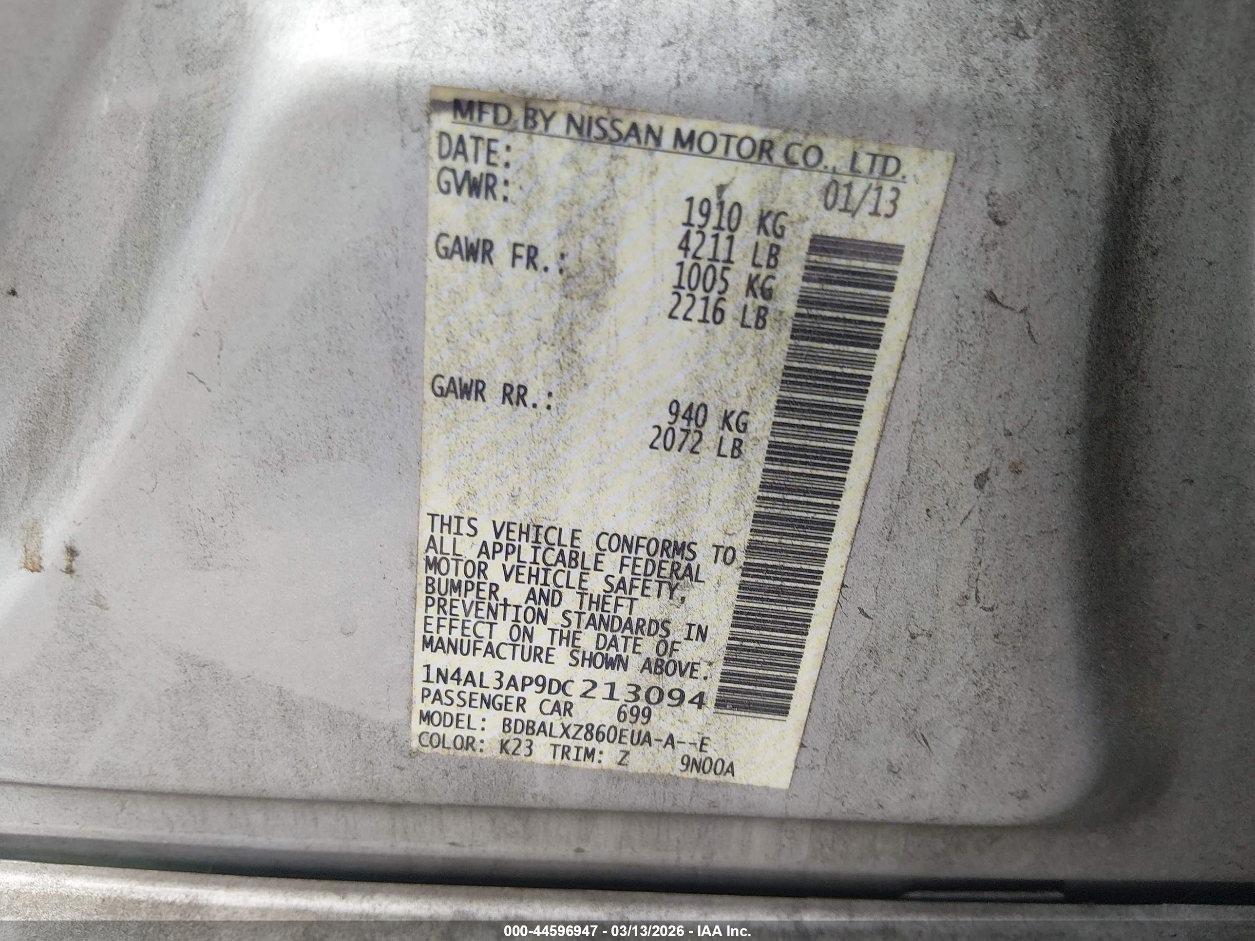 NISSAN ALTIMA image 9