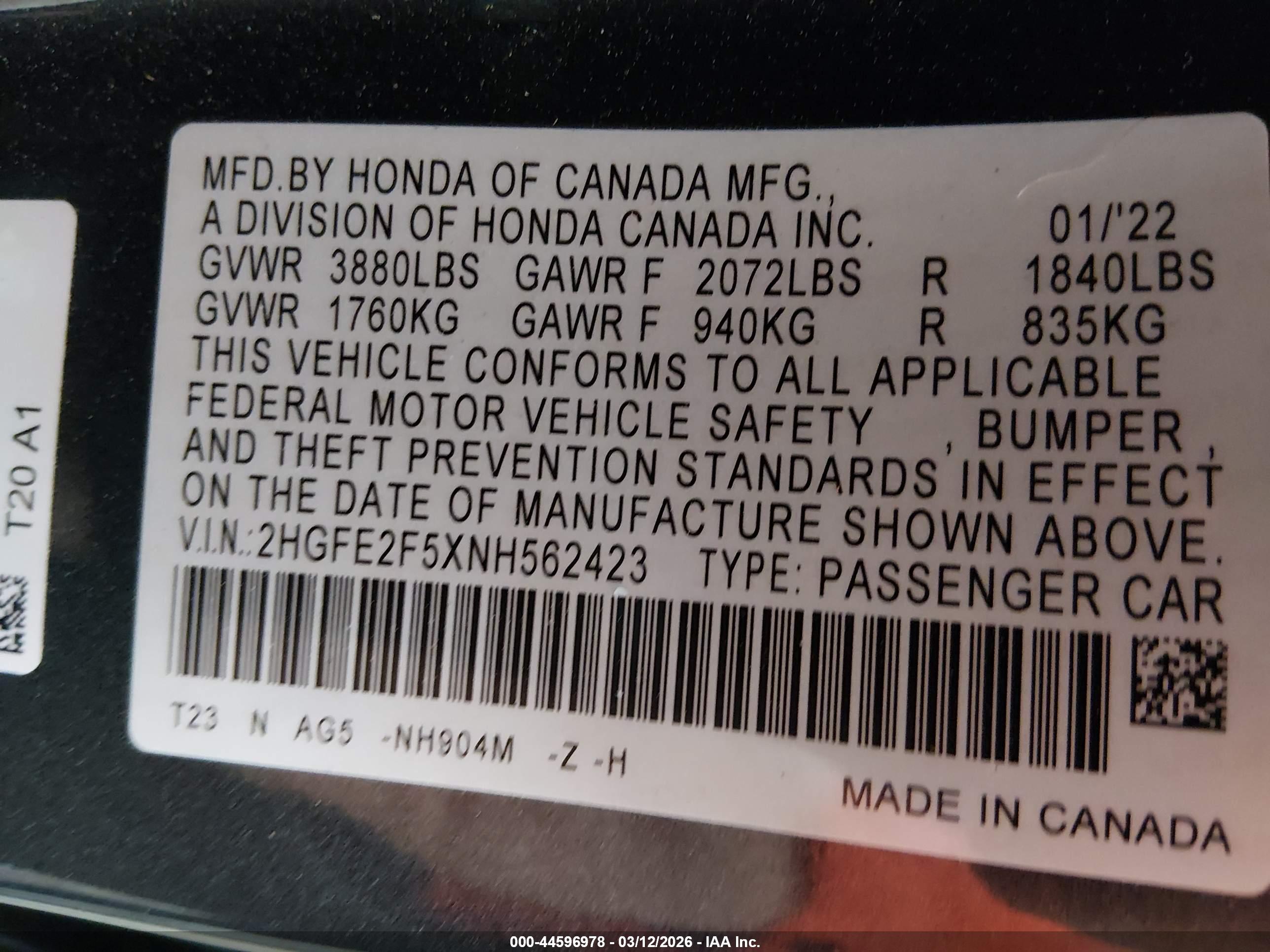 HONDA CIVIC image 9