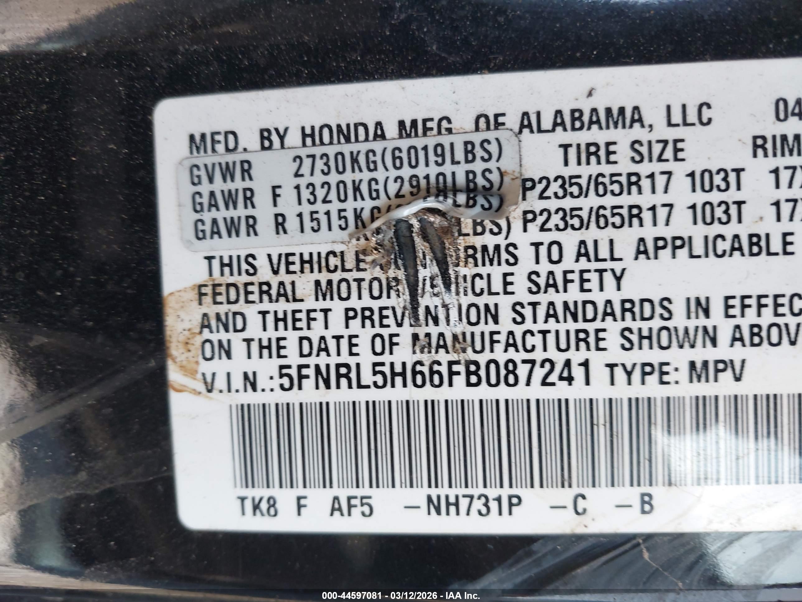 HONDA ODYSSEY image 9