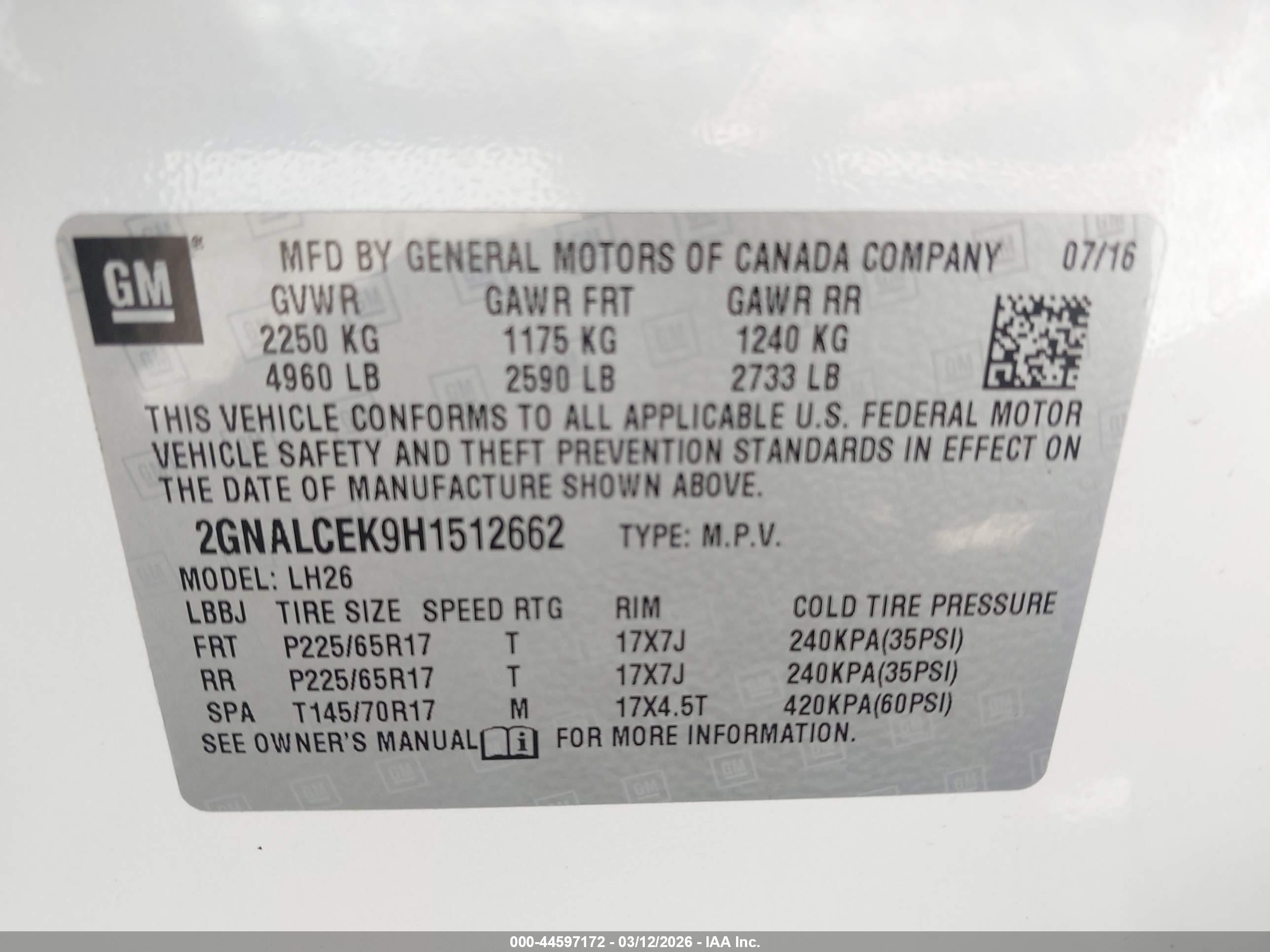 CHEVROLET EQUINOX image 9