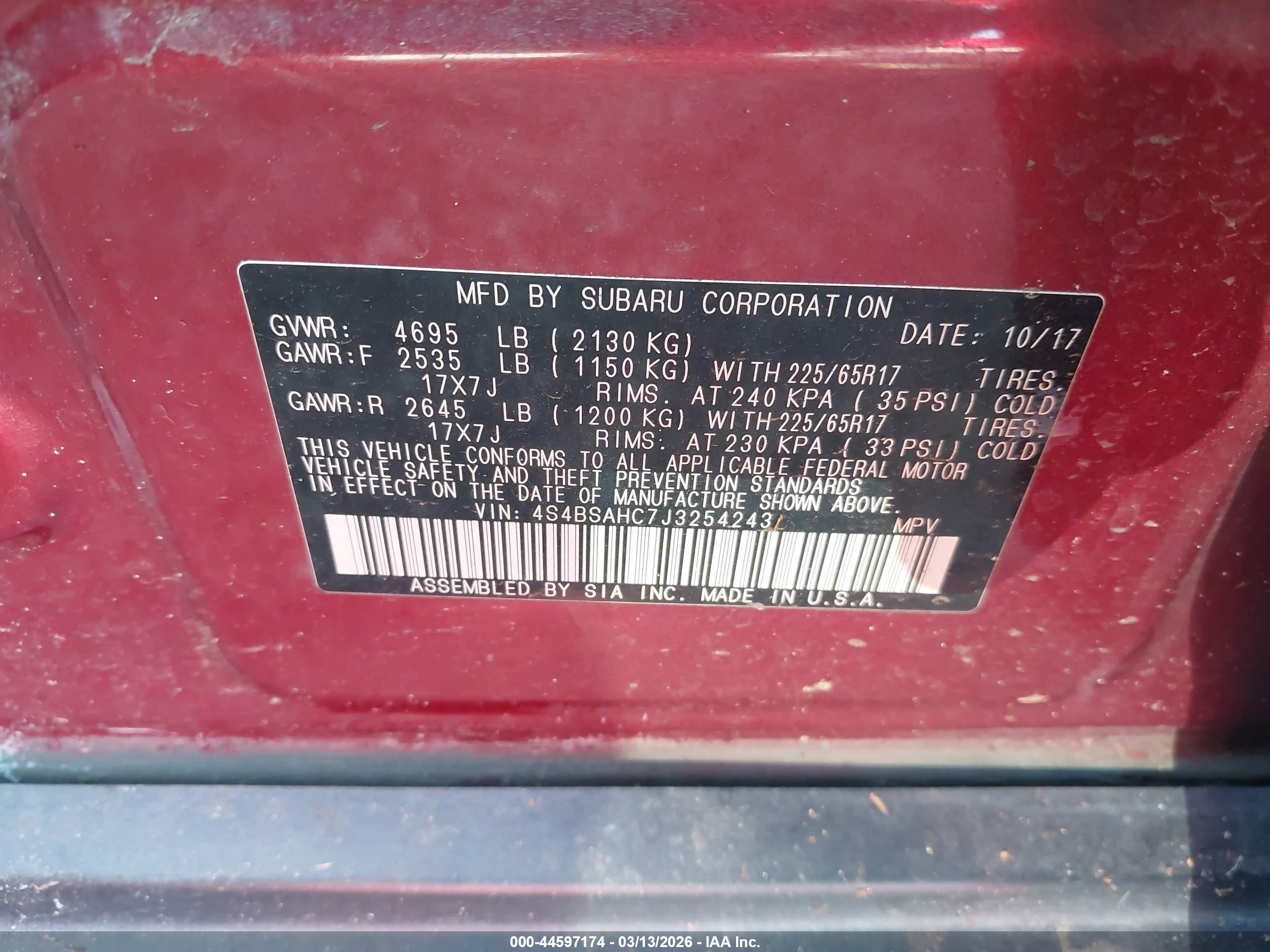 SUBARU OUTBACK image 9