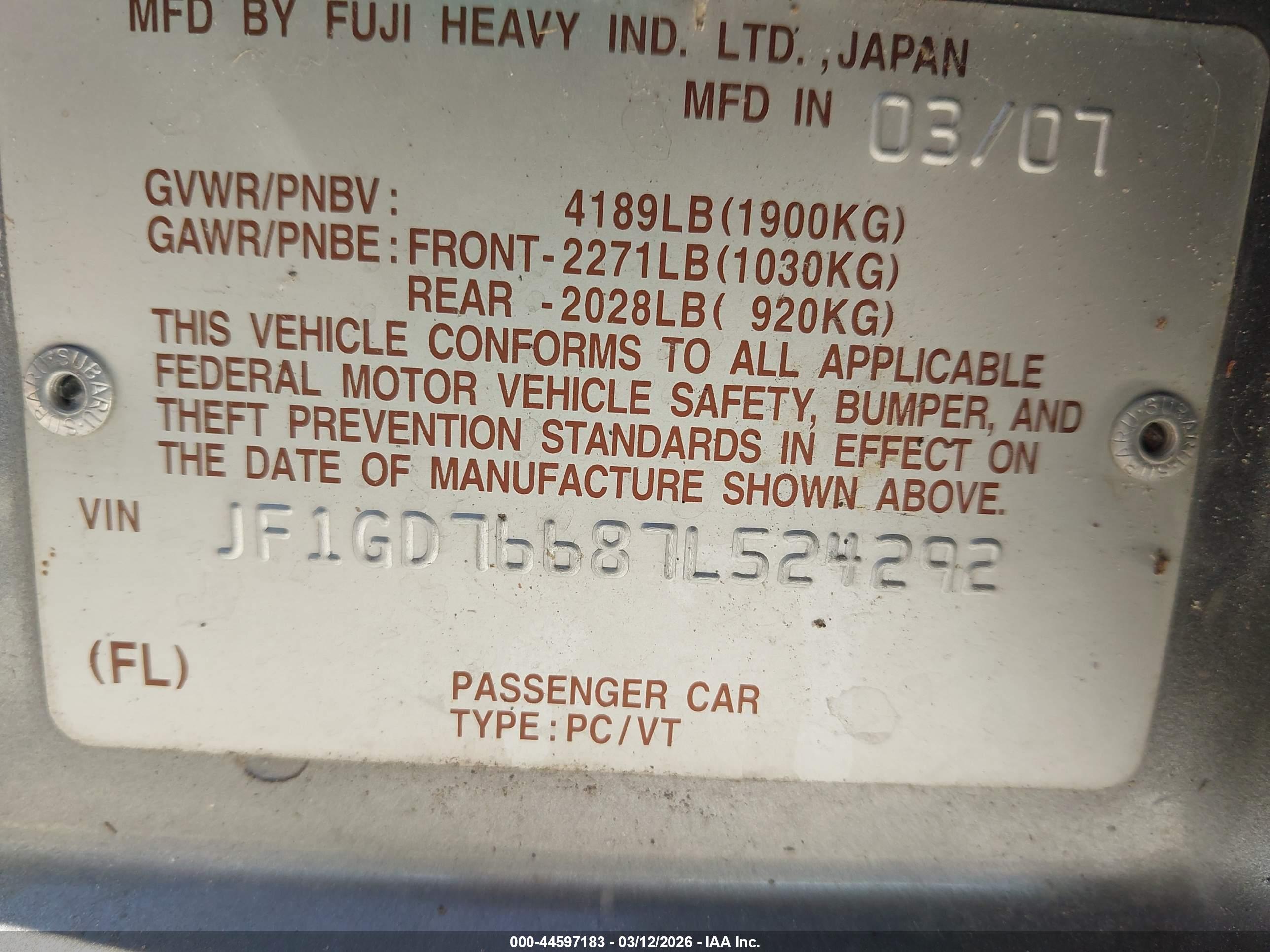 SUBARU IMPREZA image 9