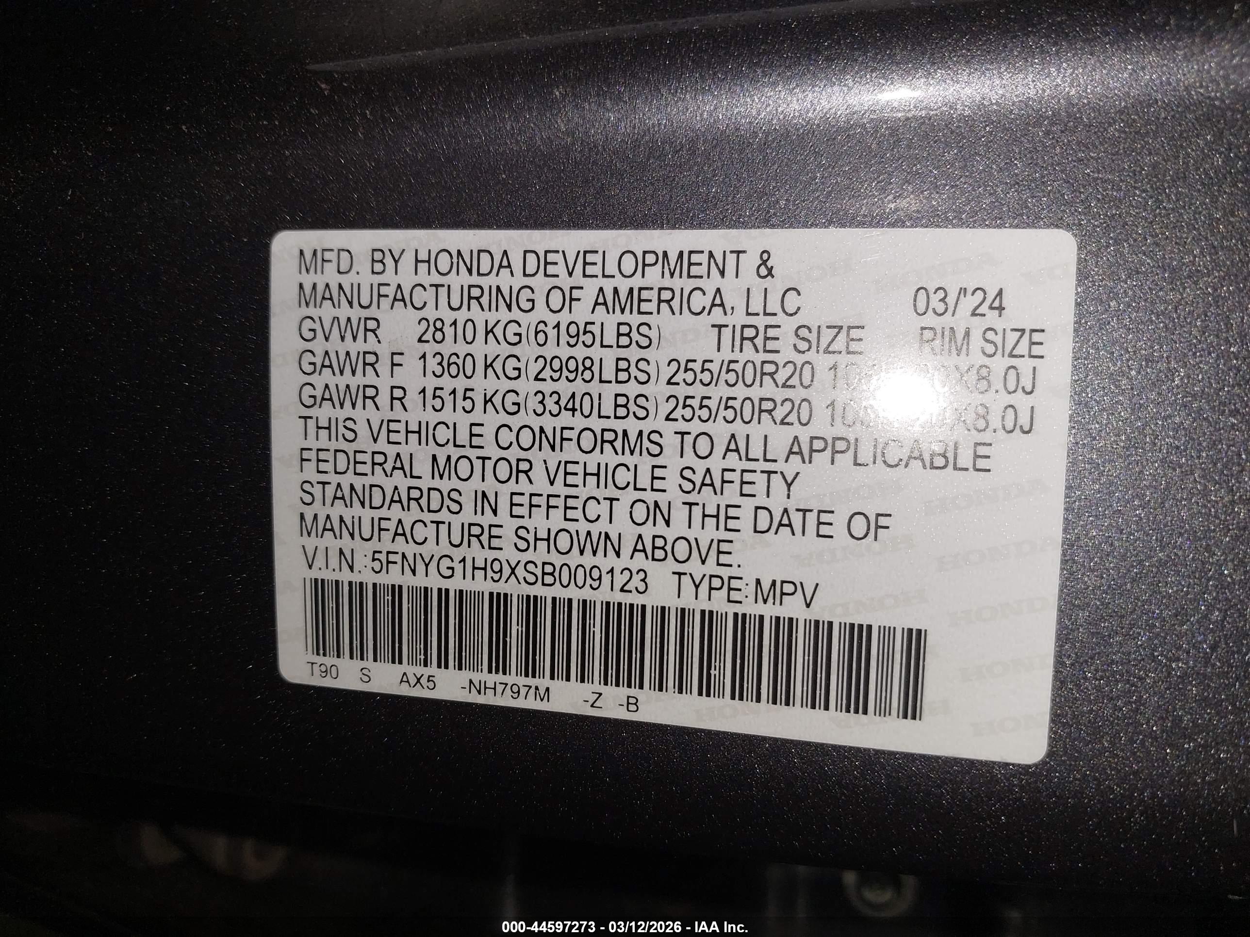 HONDA PILOT image 9