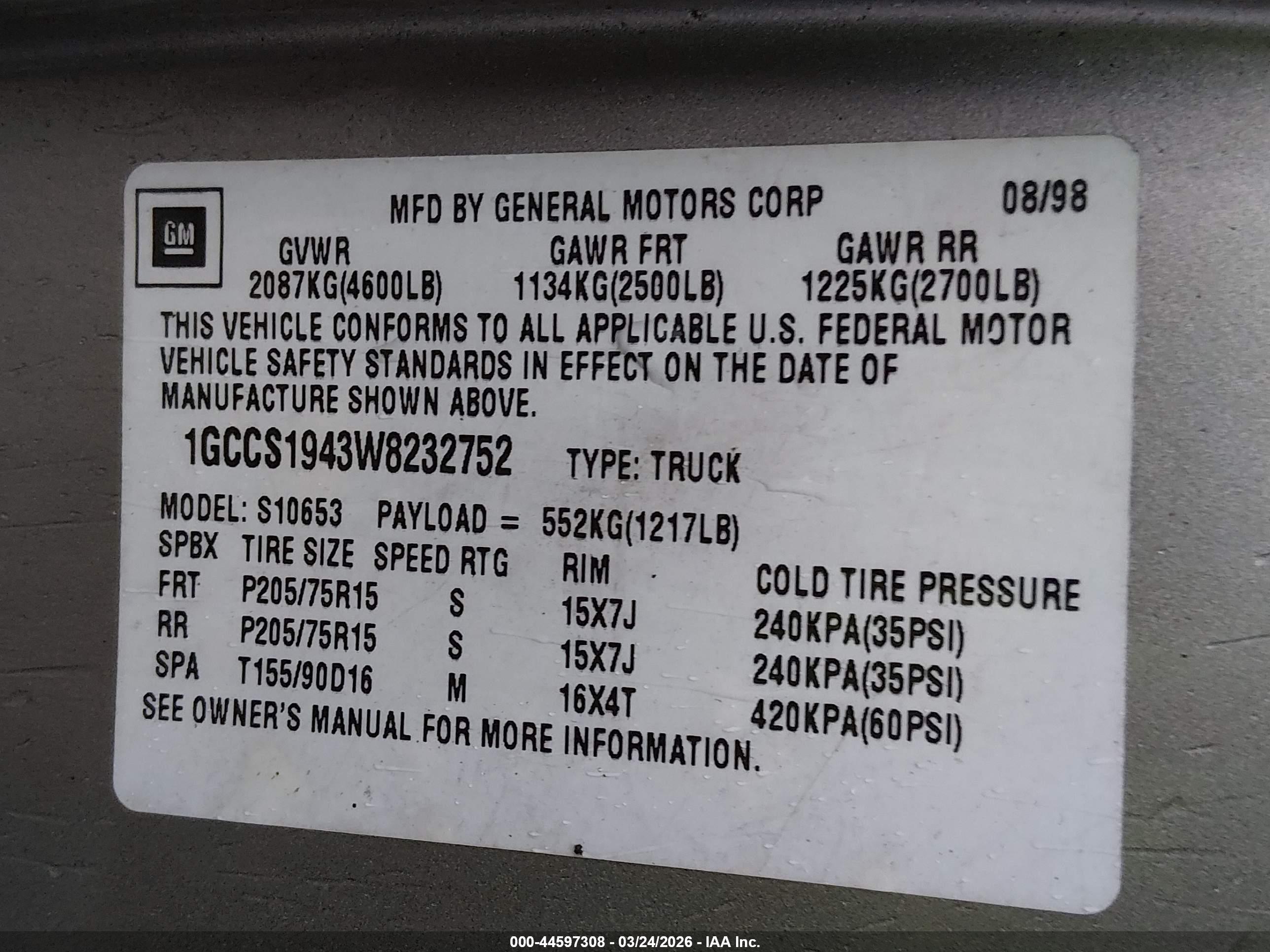 CHEVROLET S-10 image 9