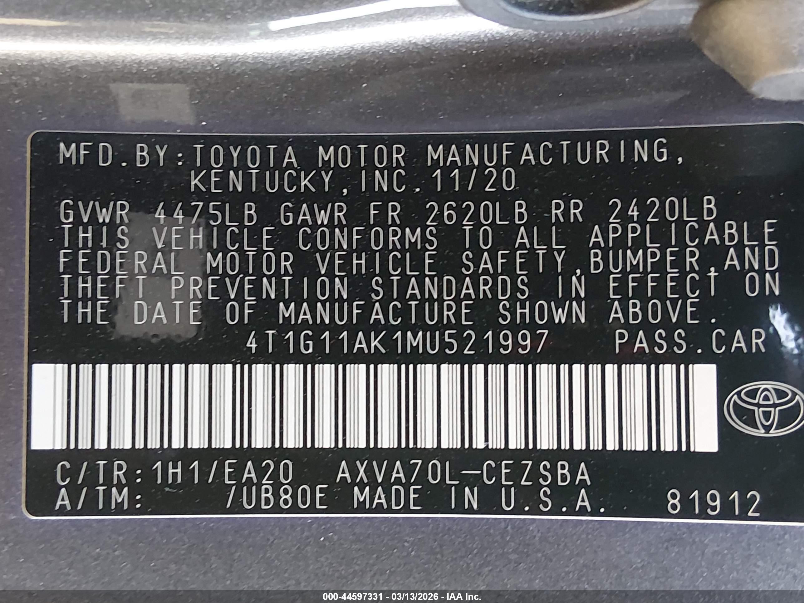 TOYOTA CAMRY image 9