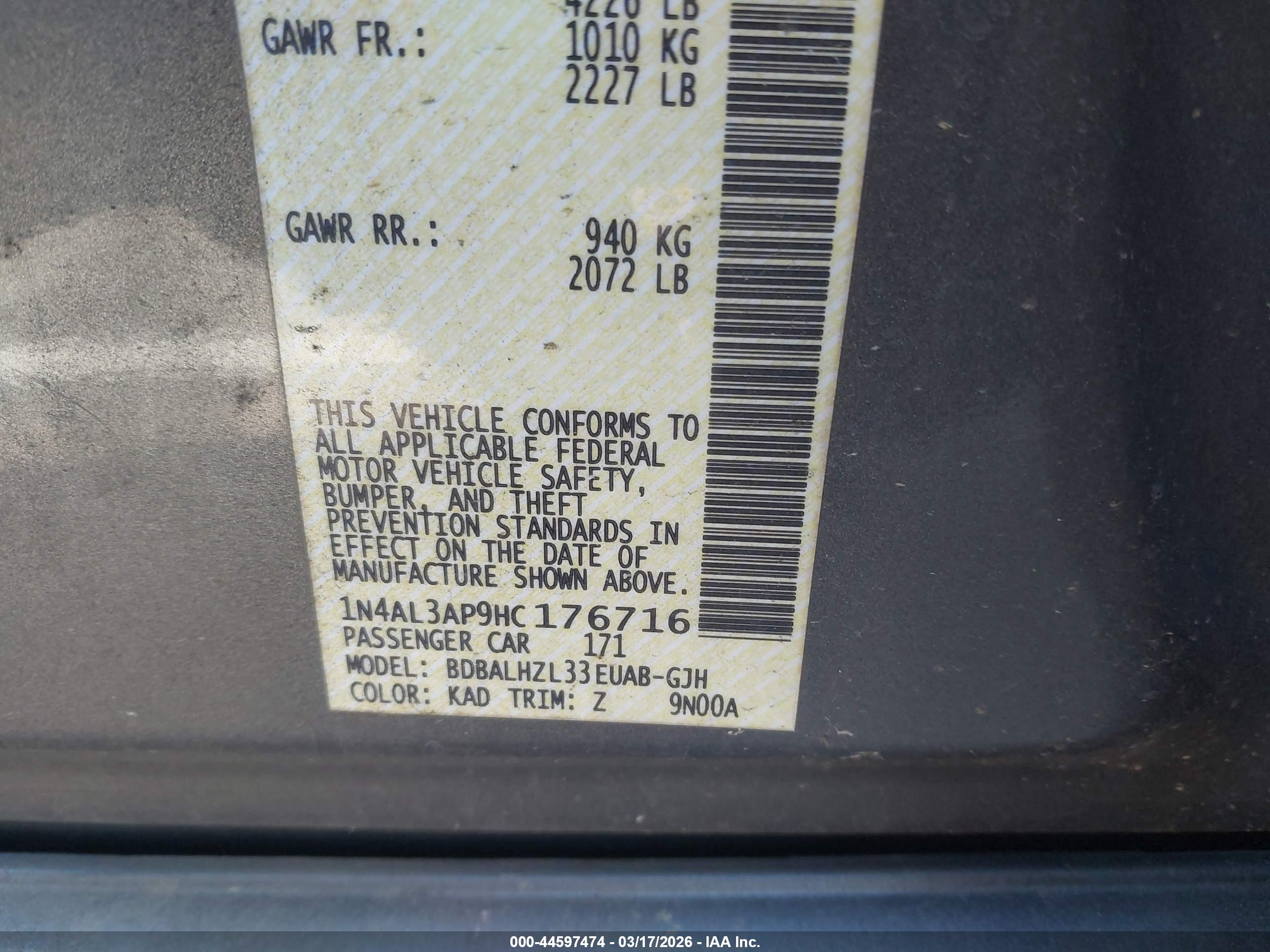 NISSAN ALTIMA image 9