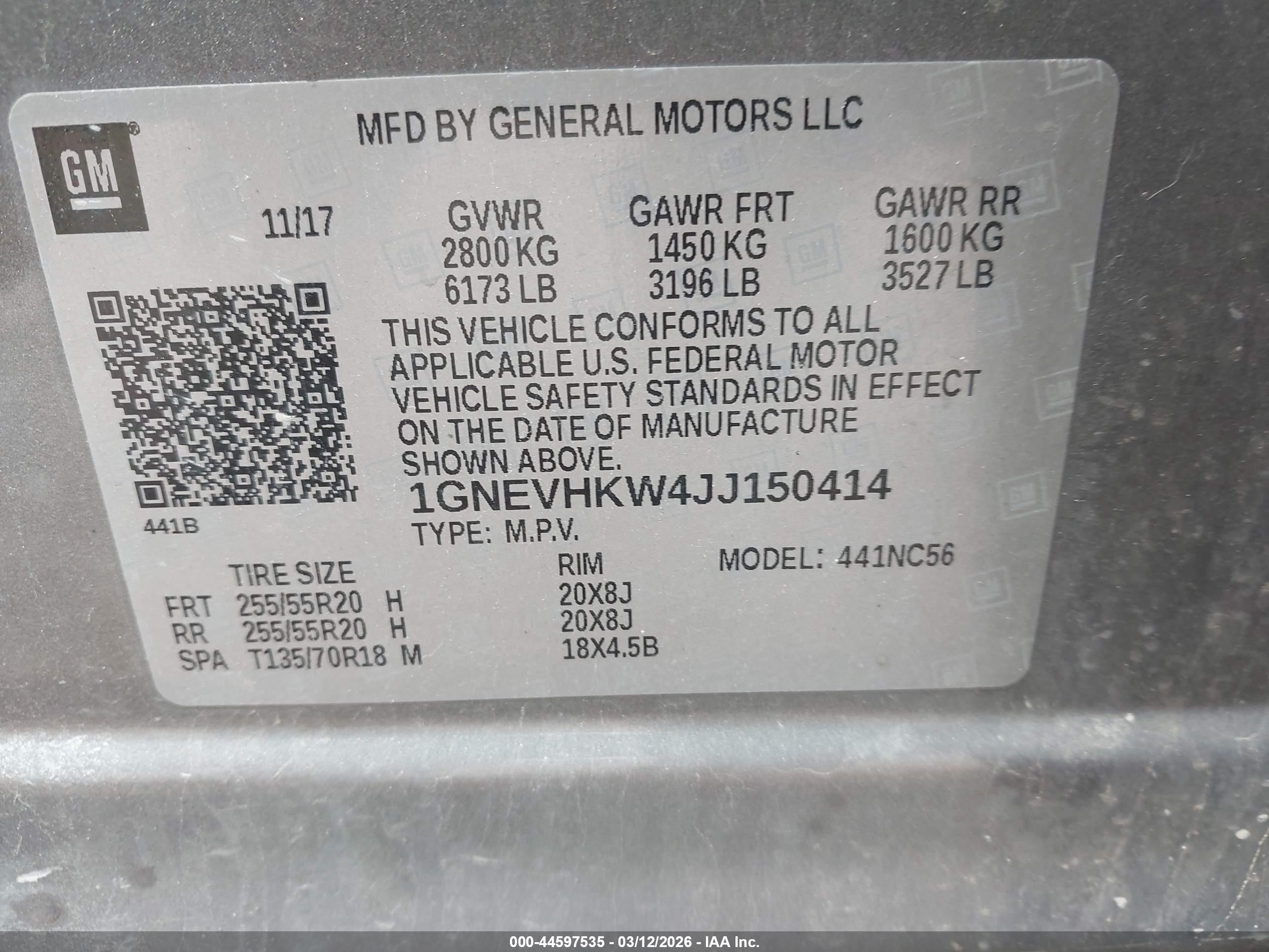 CHEVROLET TRAVERSE image 9