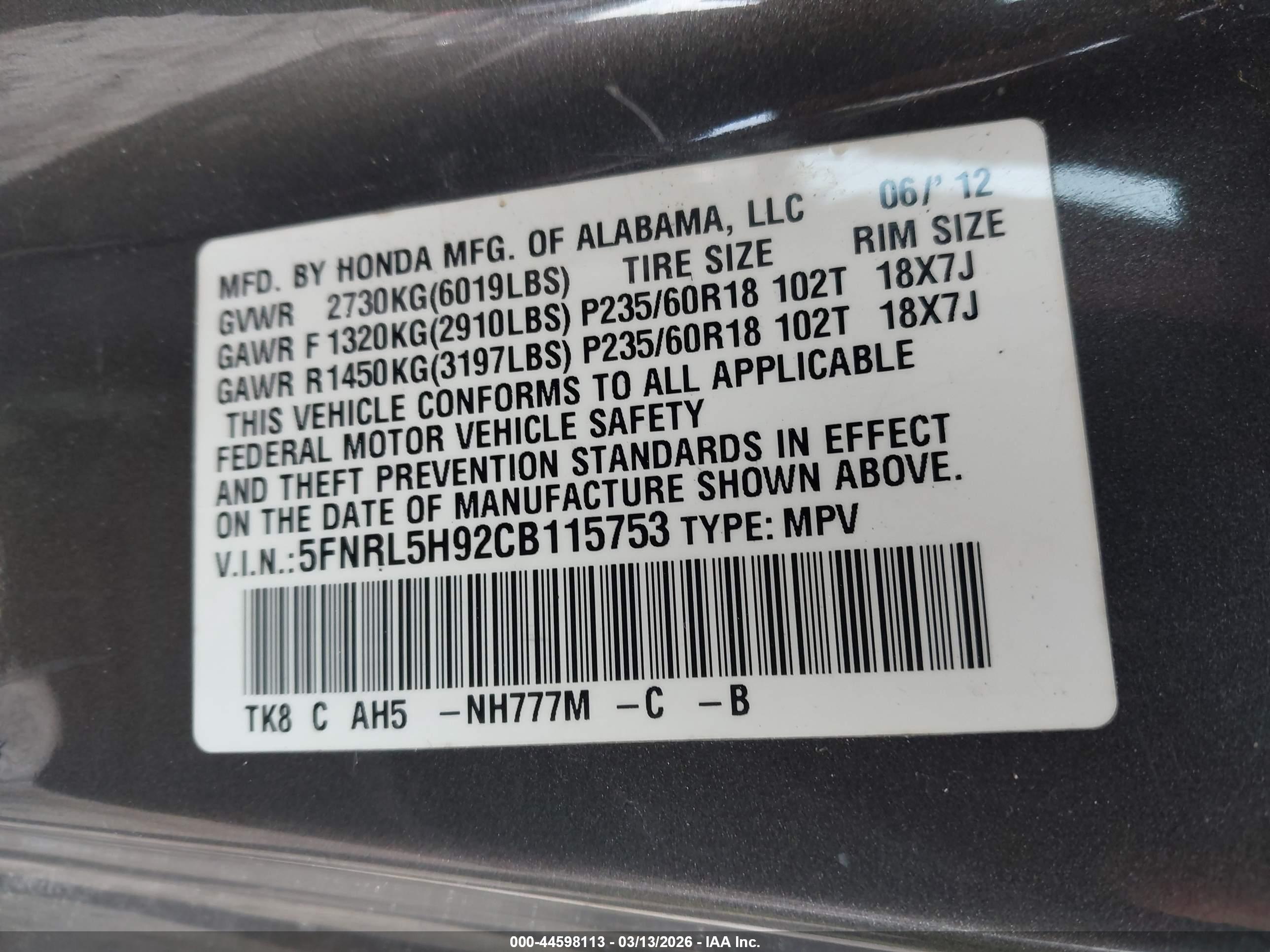 HONDA ODYSSEY image 9