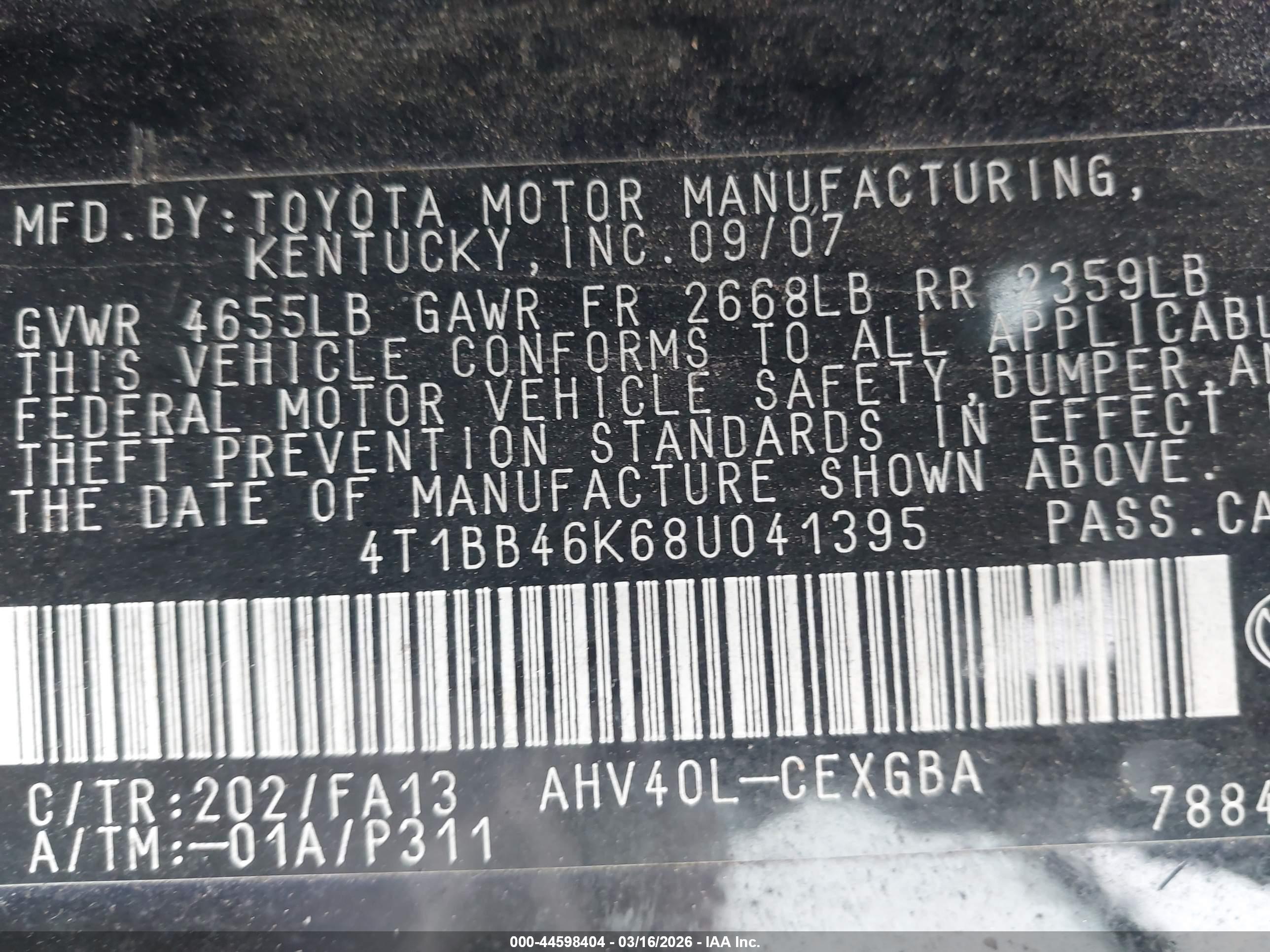 TOYOTA CAMRY image 9