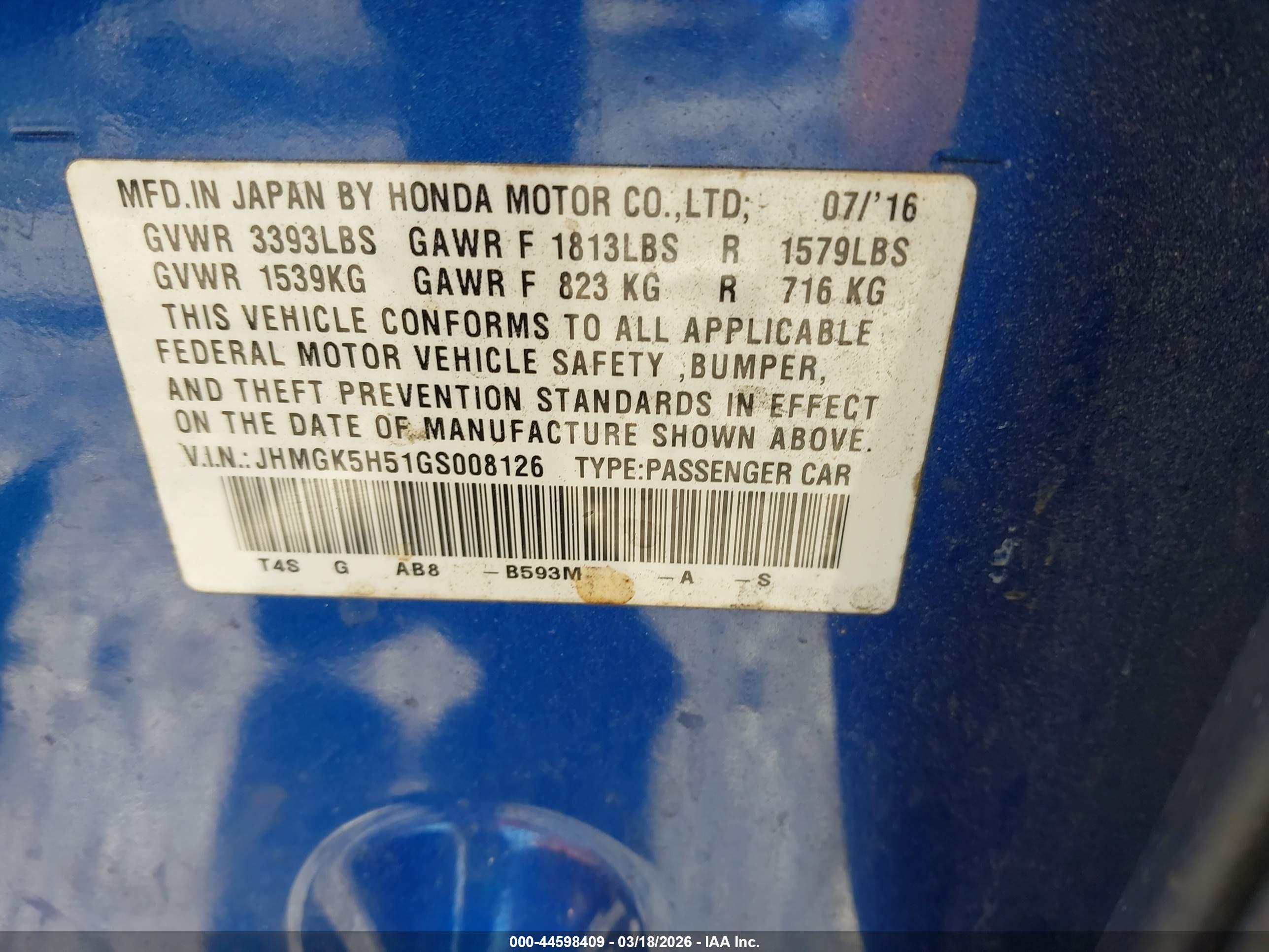 HONDA FIT image 9
