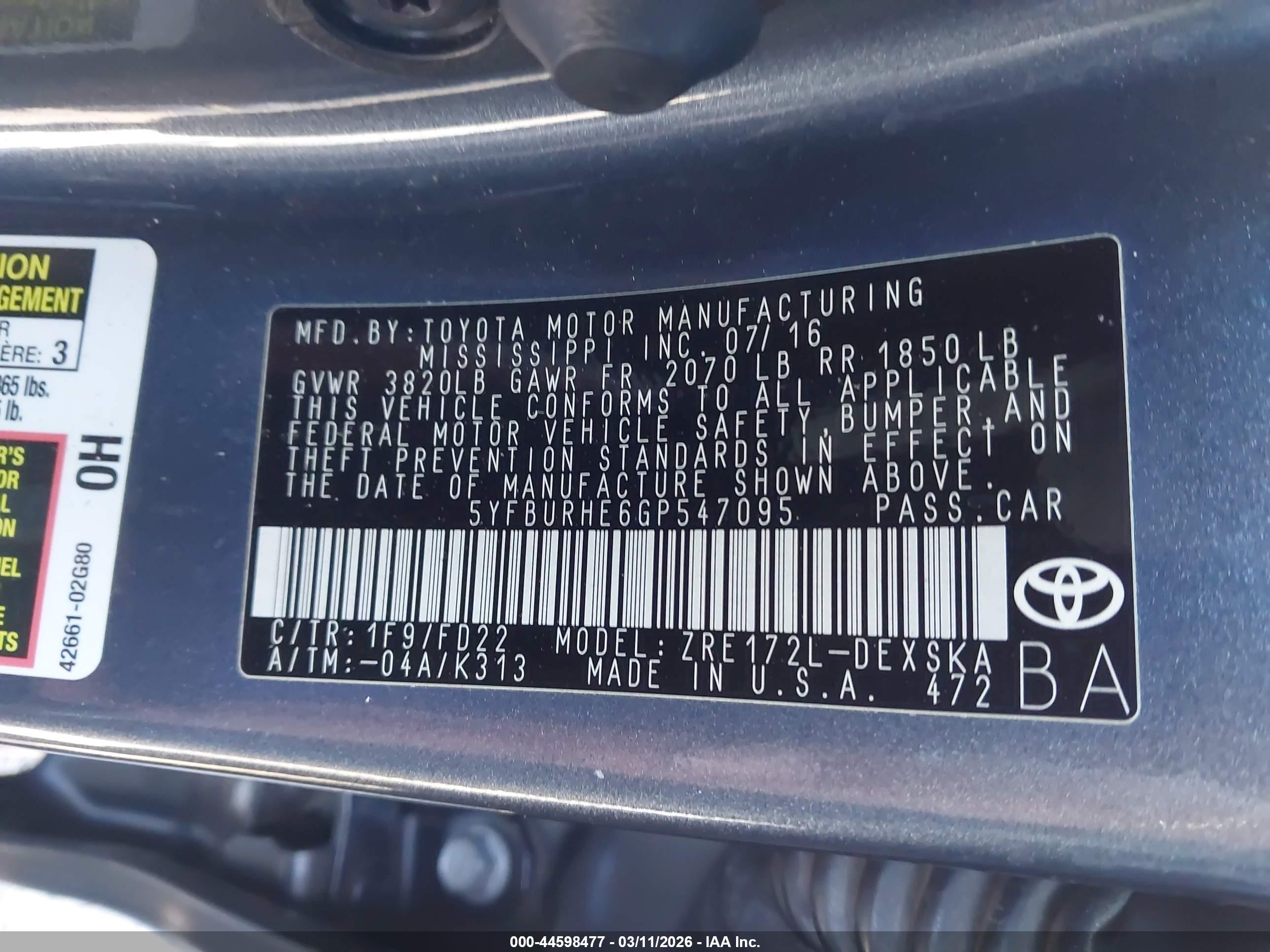 TOYOTA COROLLA image 9