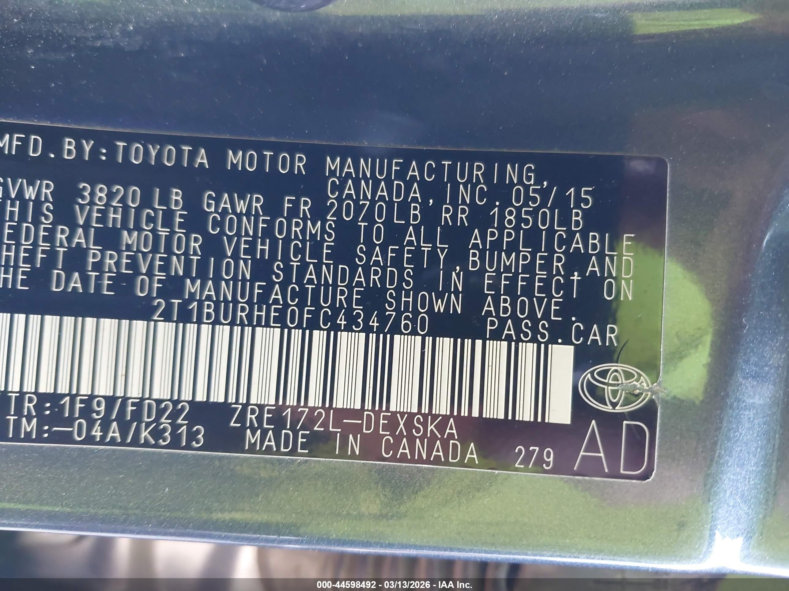TOYOTA COROLLA image 9
