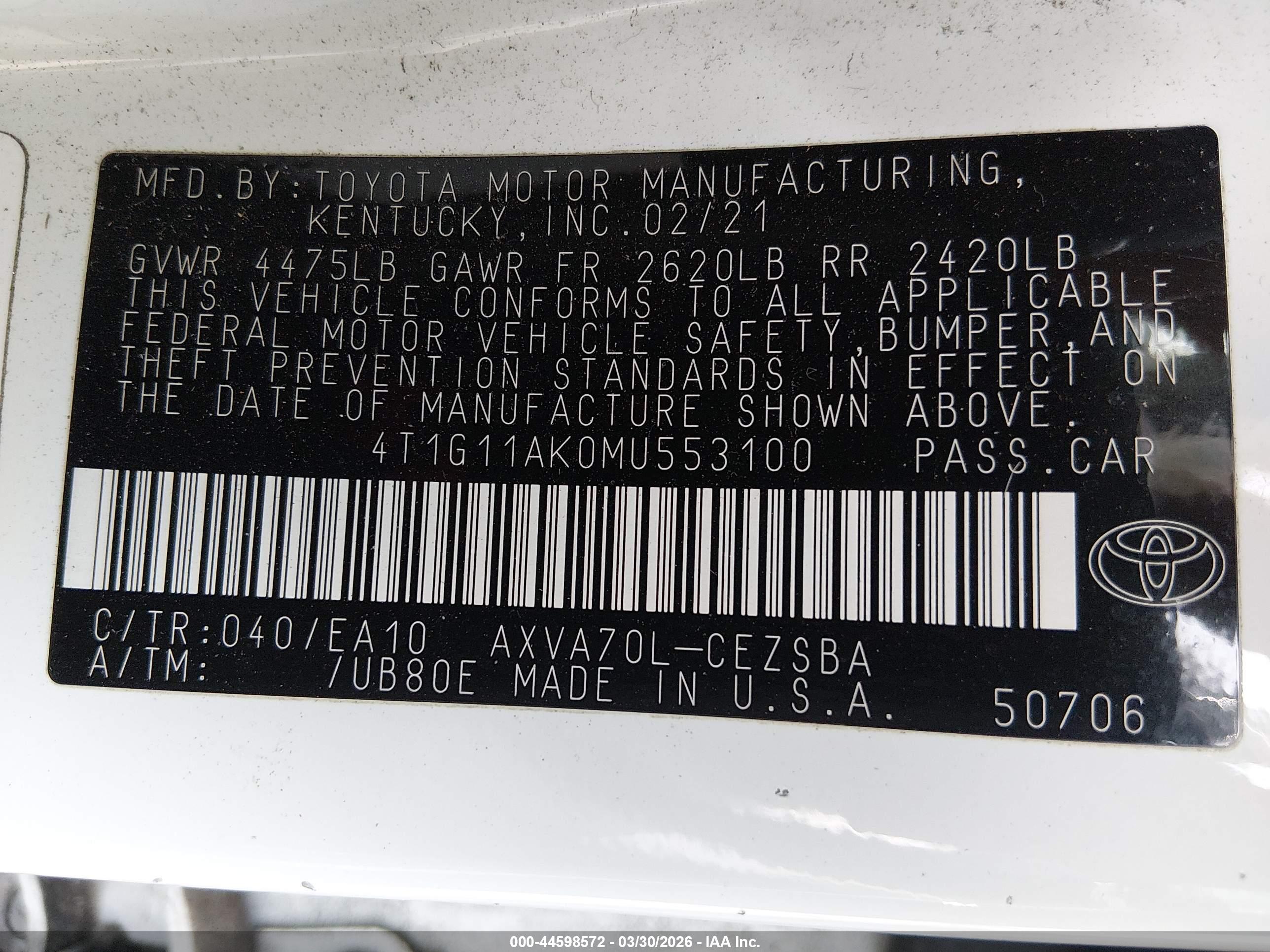 TOYOTA CAMRY image 9