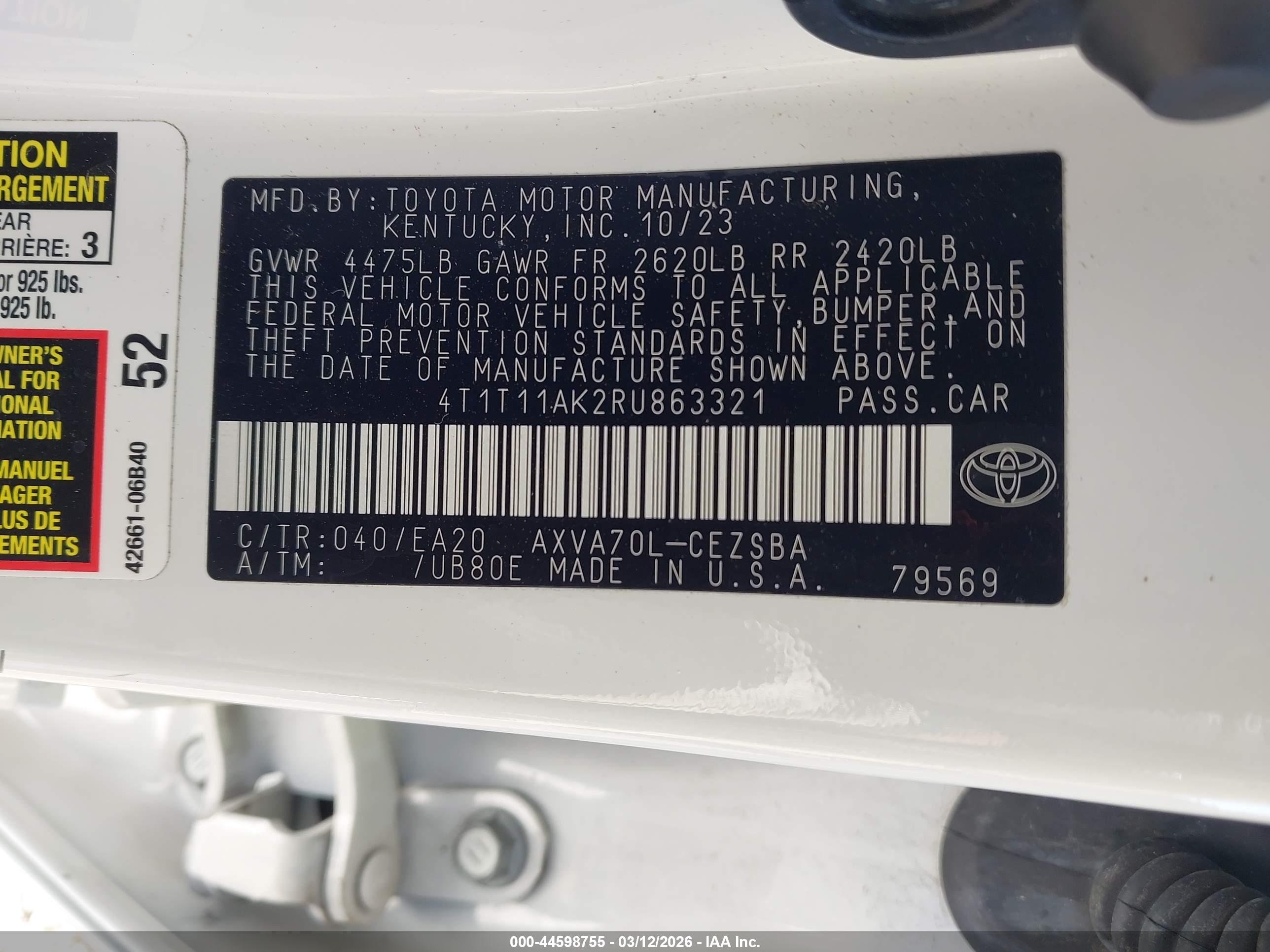 TOYOTA CAMRY image 9