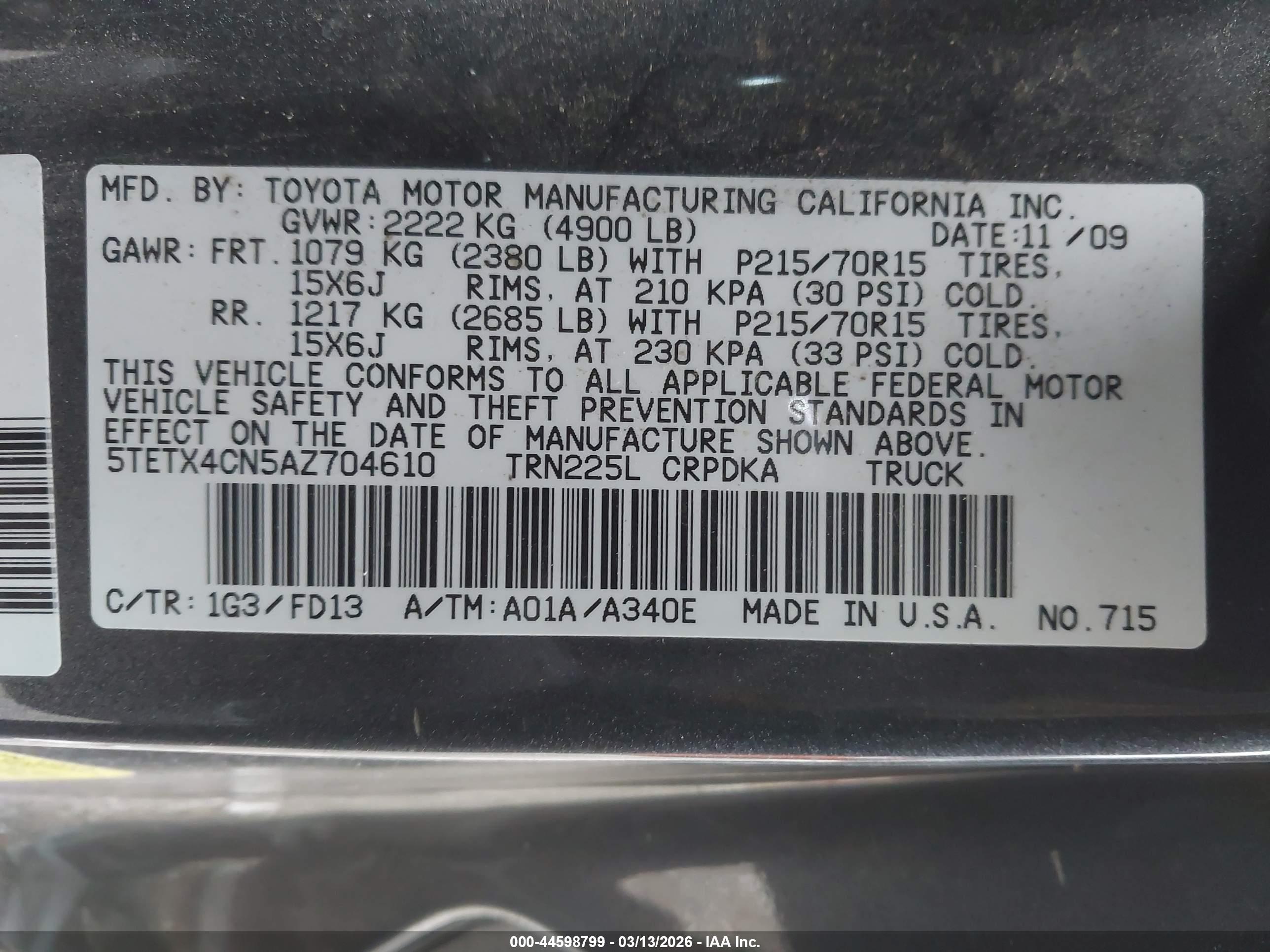 TOYOTA TACOMA image 9