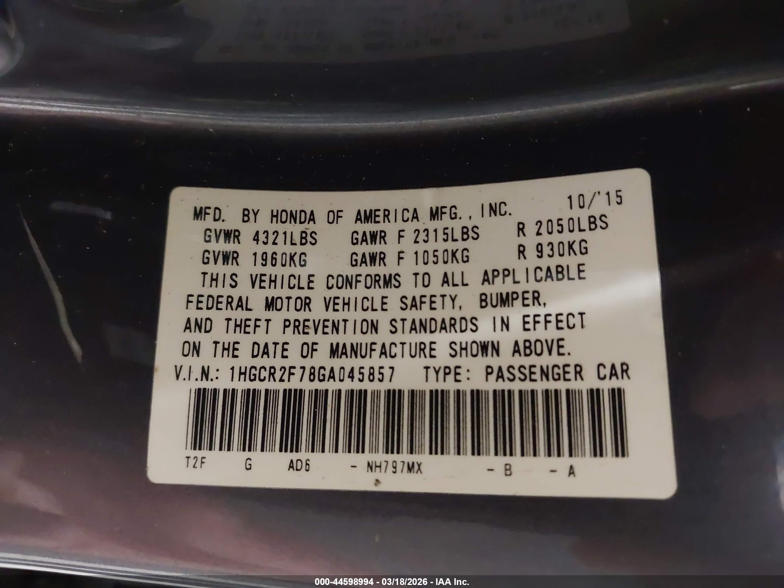 HONDA ACCORD image 9