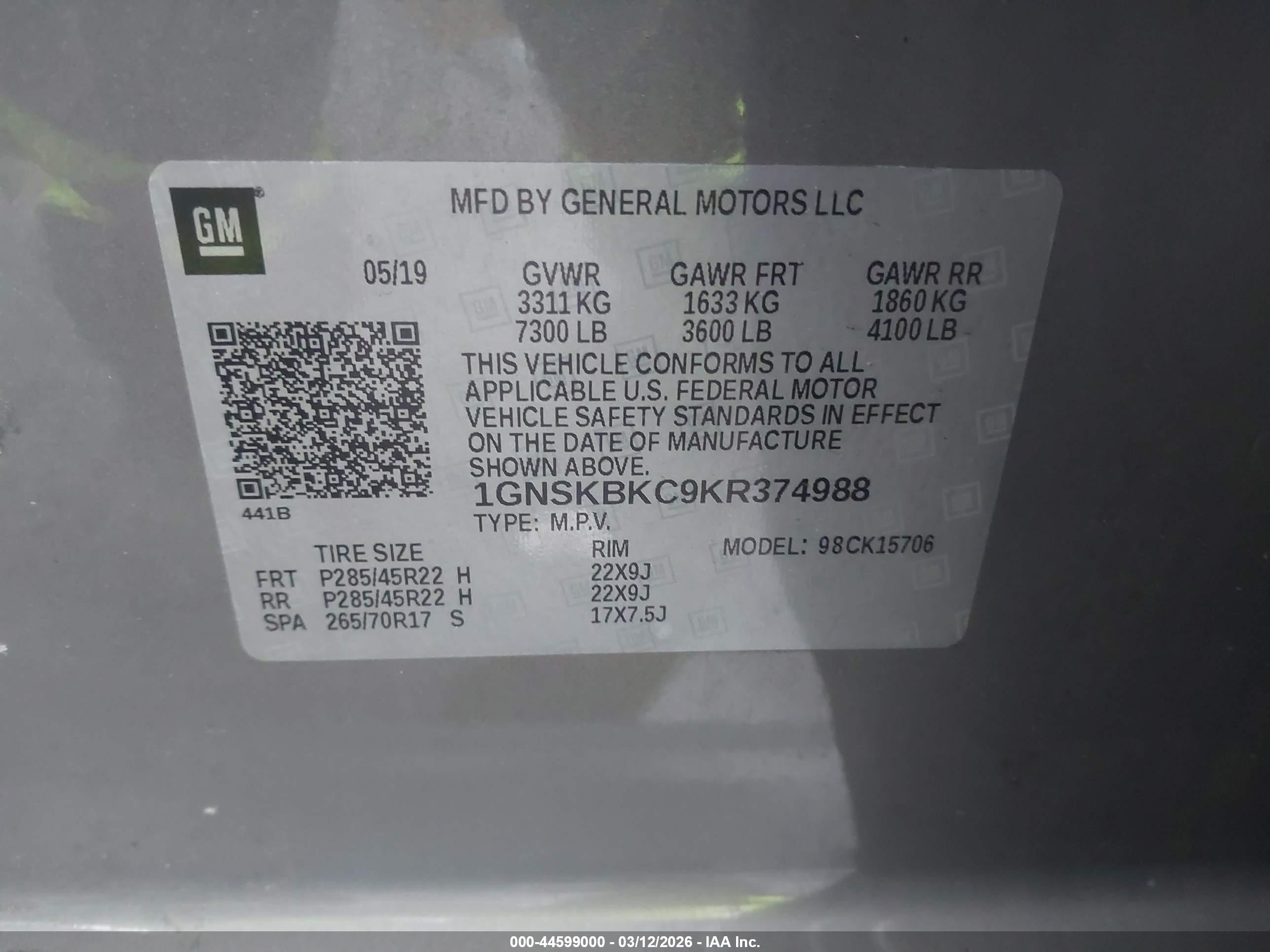 CHEVROLET TAHOE image 9