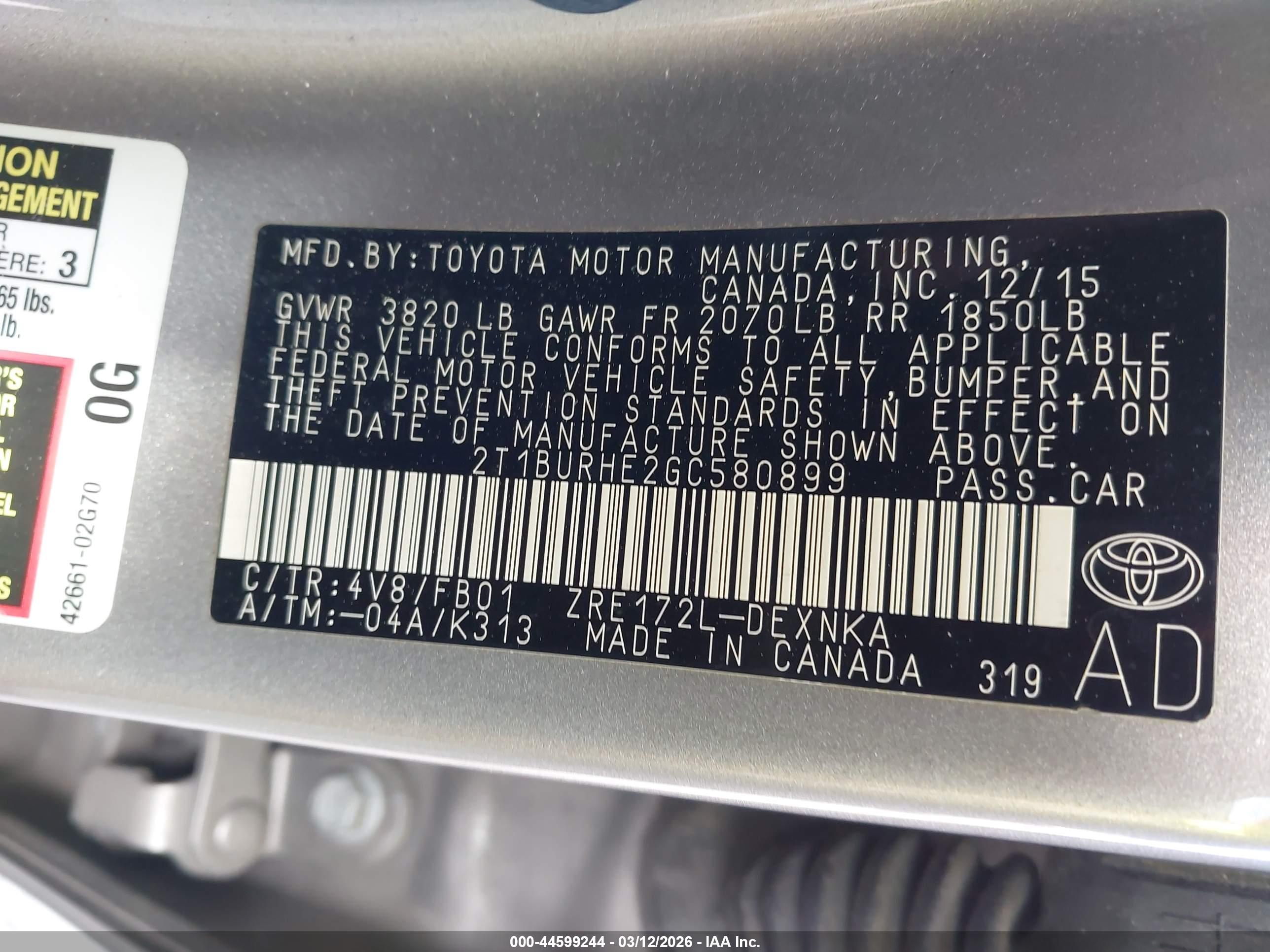 TOYOTA COROLLA image 9