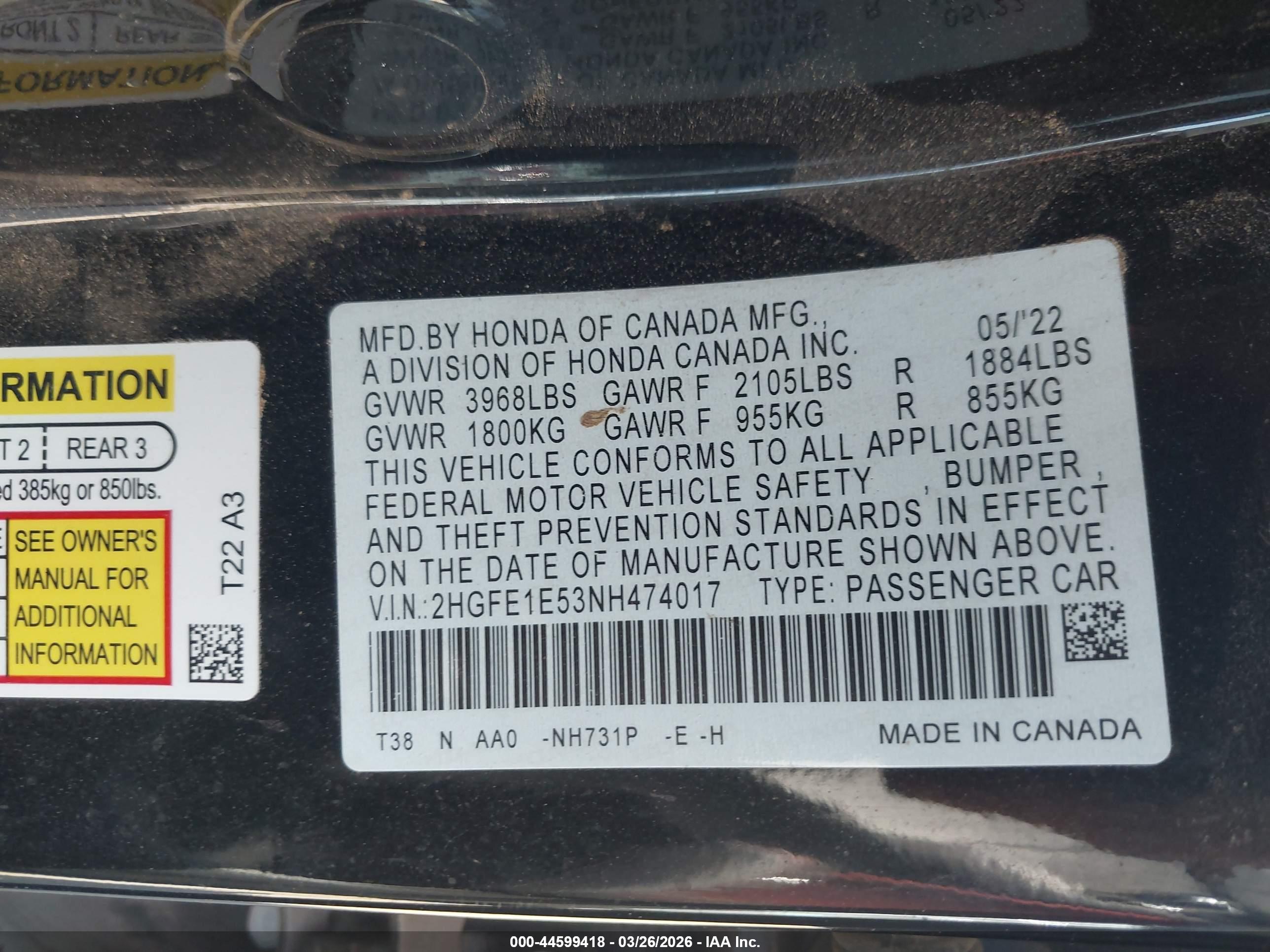 HONDA CIVIC image 9