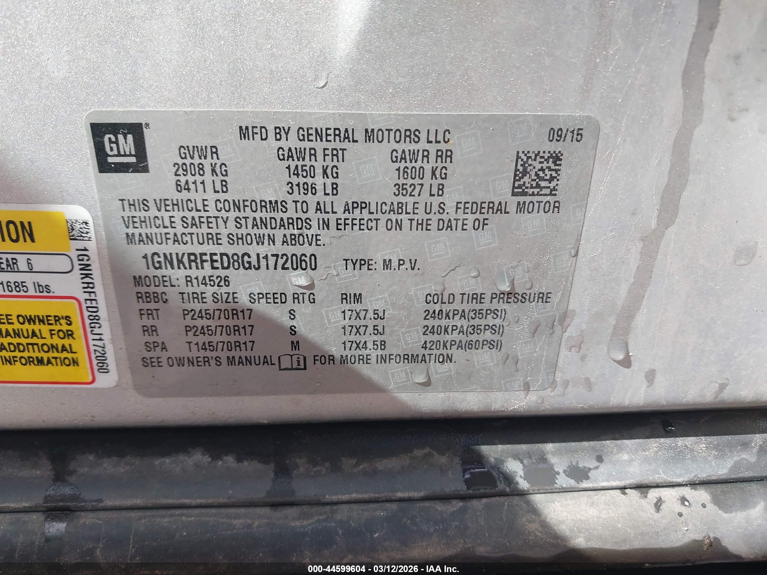 CHEVROLET TRAVERSE image 9