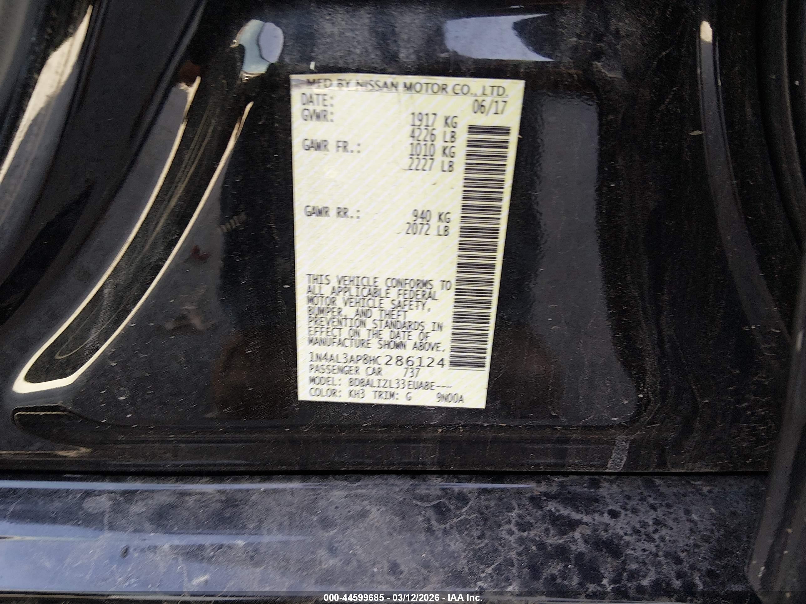 NISSAN ALTIMA image 9
