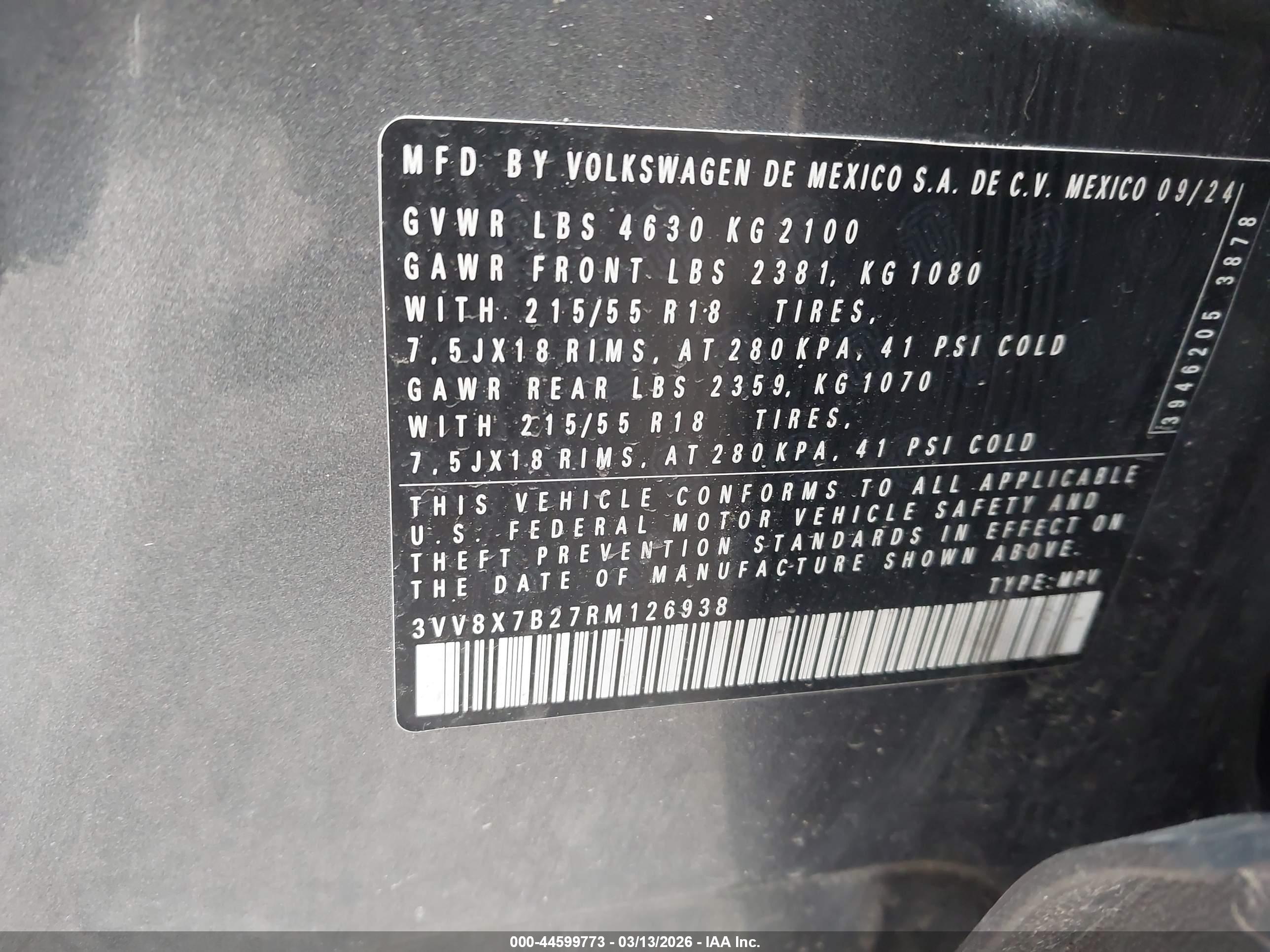 VOLKSWAGEN TAOS image 9