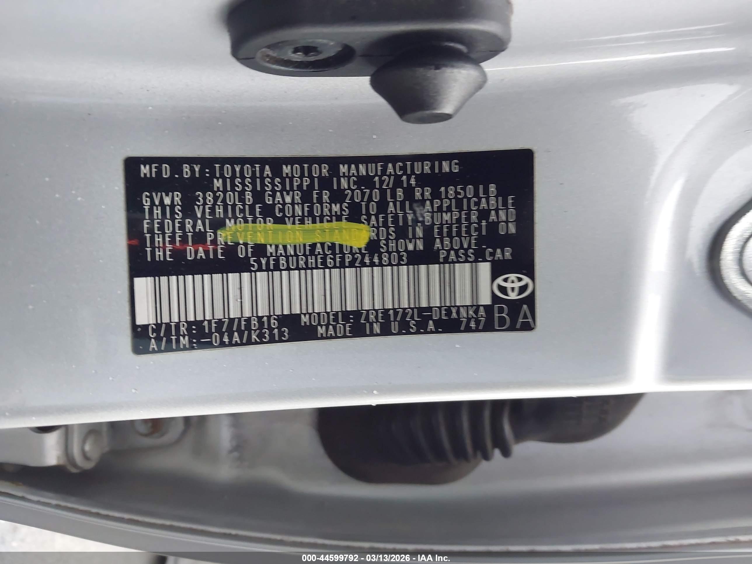 TOYOTA COROLLA image 9