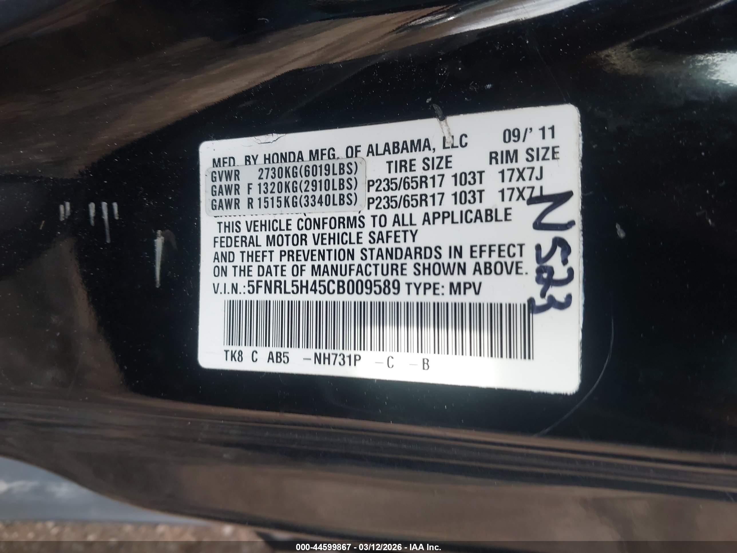 HONDA ODYSSEY image 9