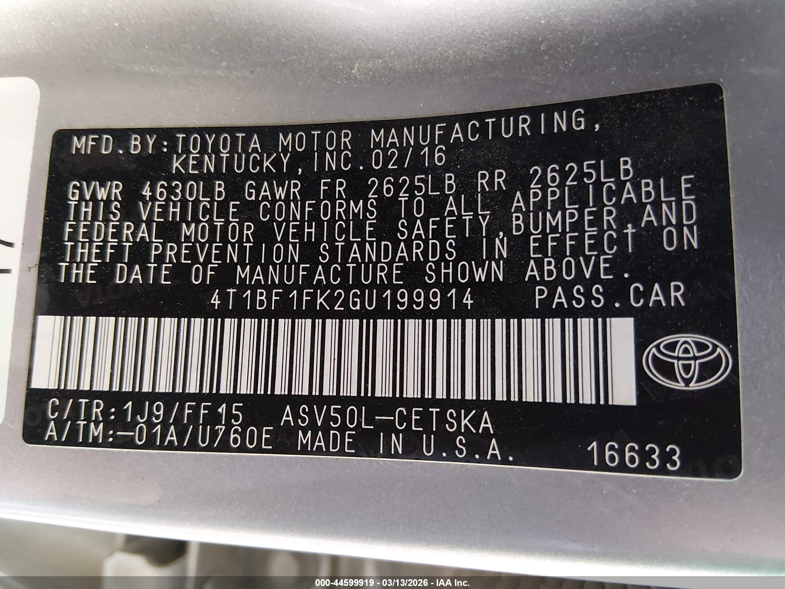 TOYOTA CAMRY image 9