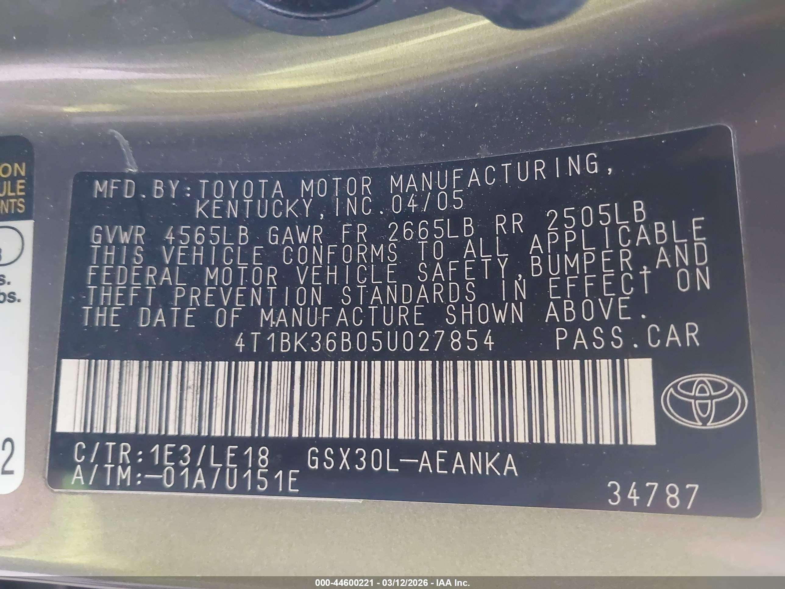TOYOTA AVALON image 9