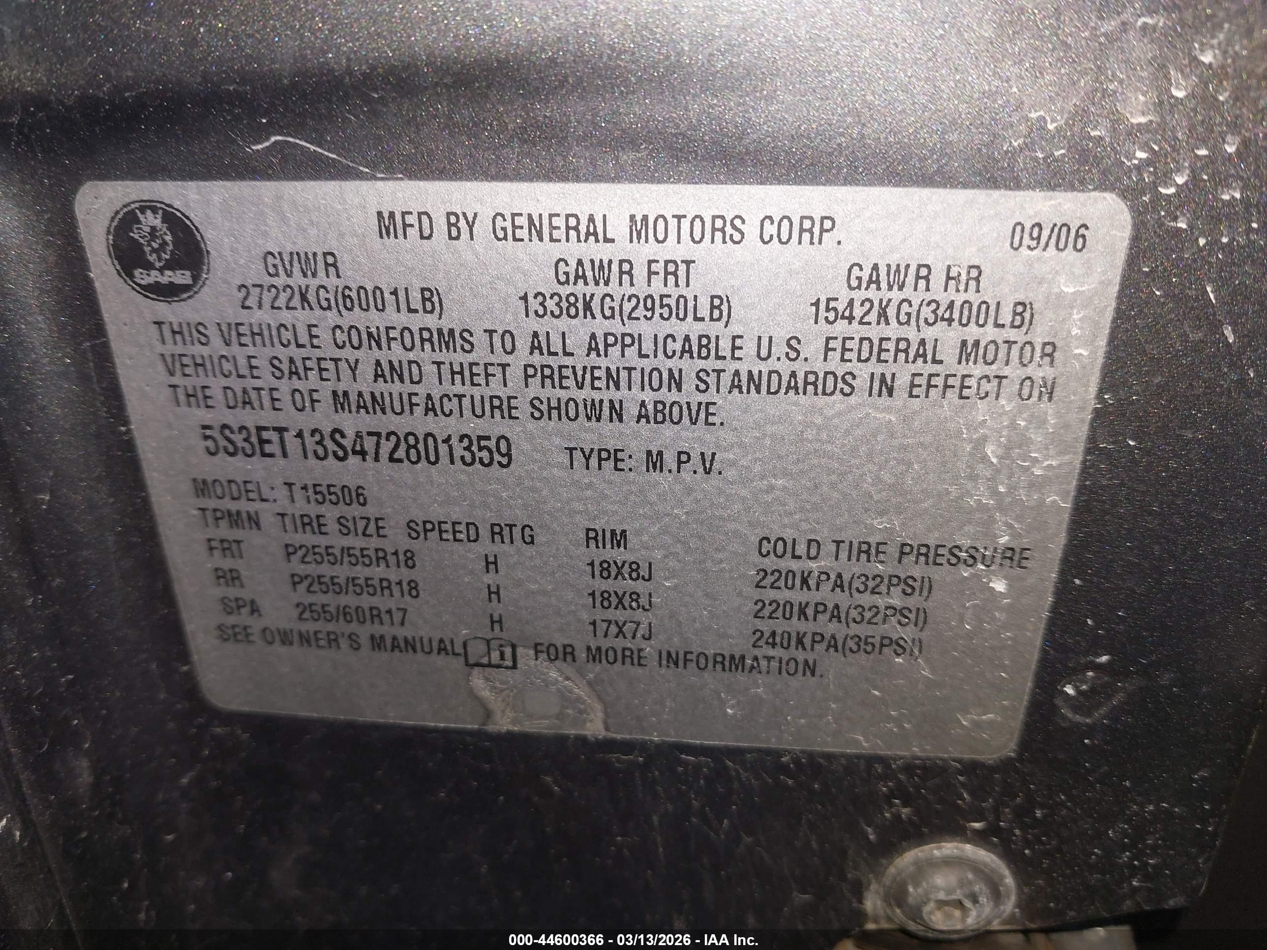 SAAB 9-7X image 9