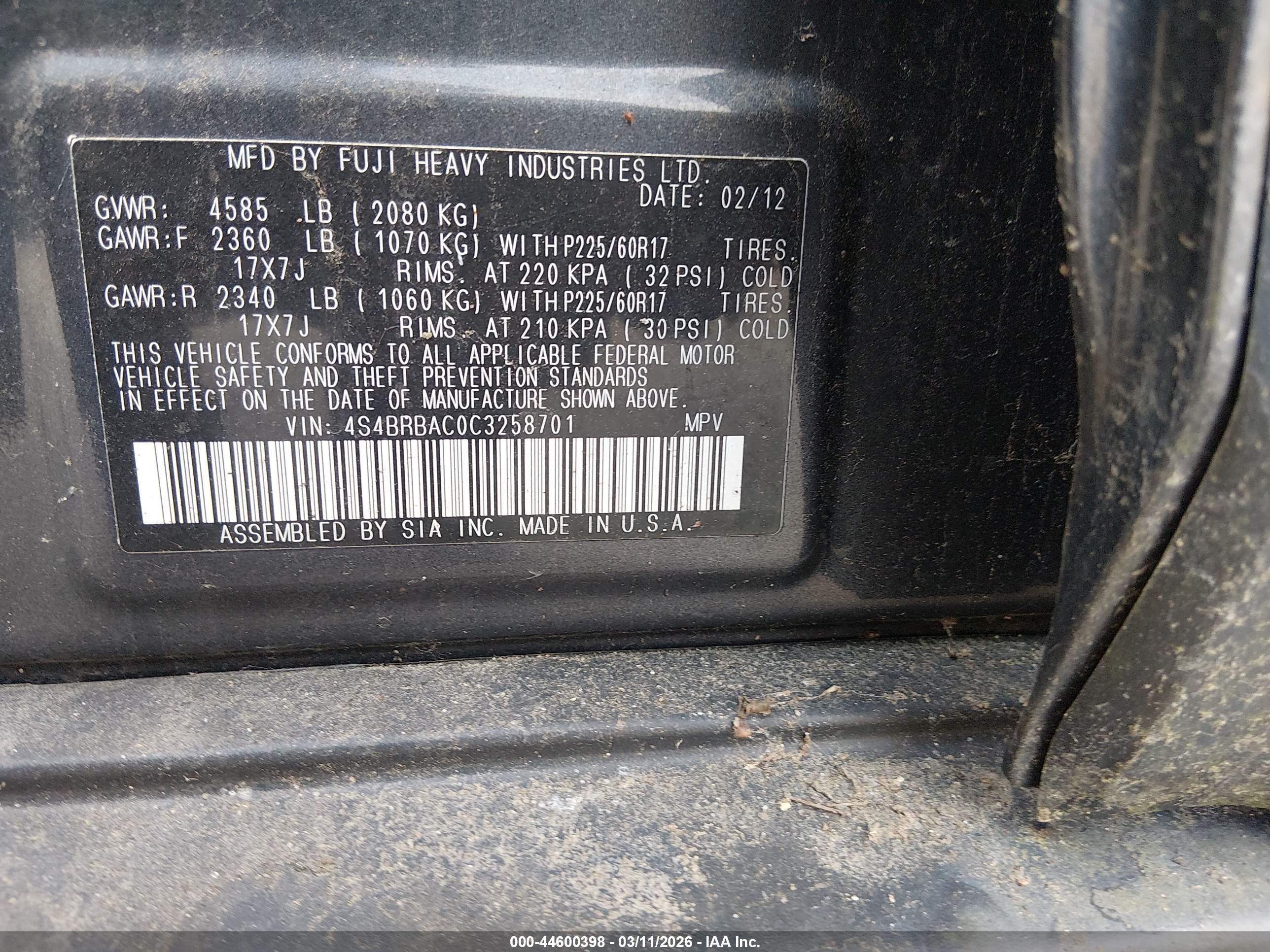 SUBARU OUTBACK image 9