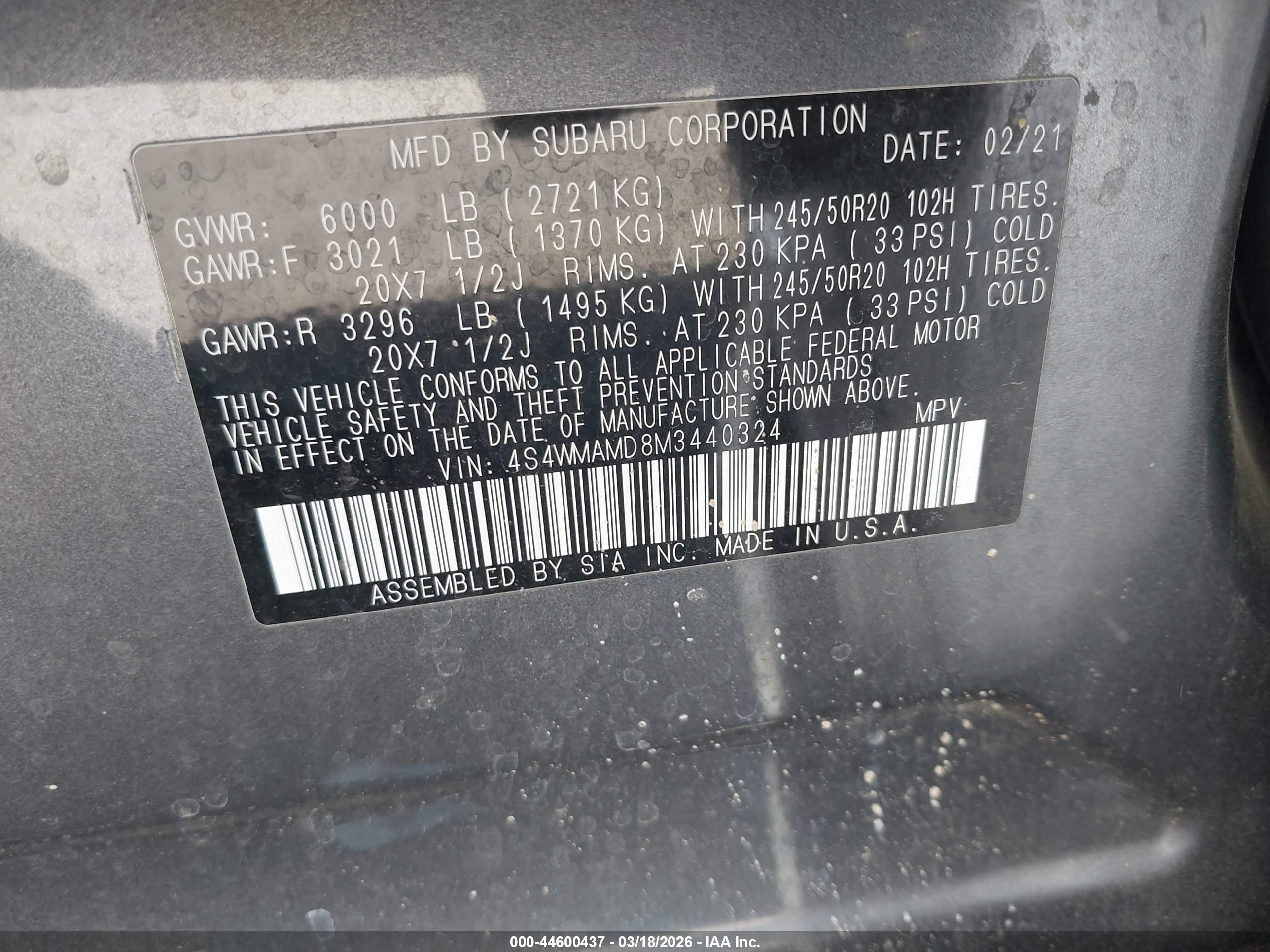 SUBARU ASCENT image 9