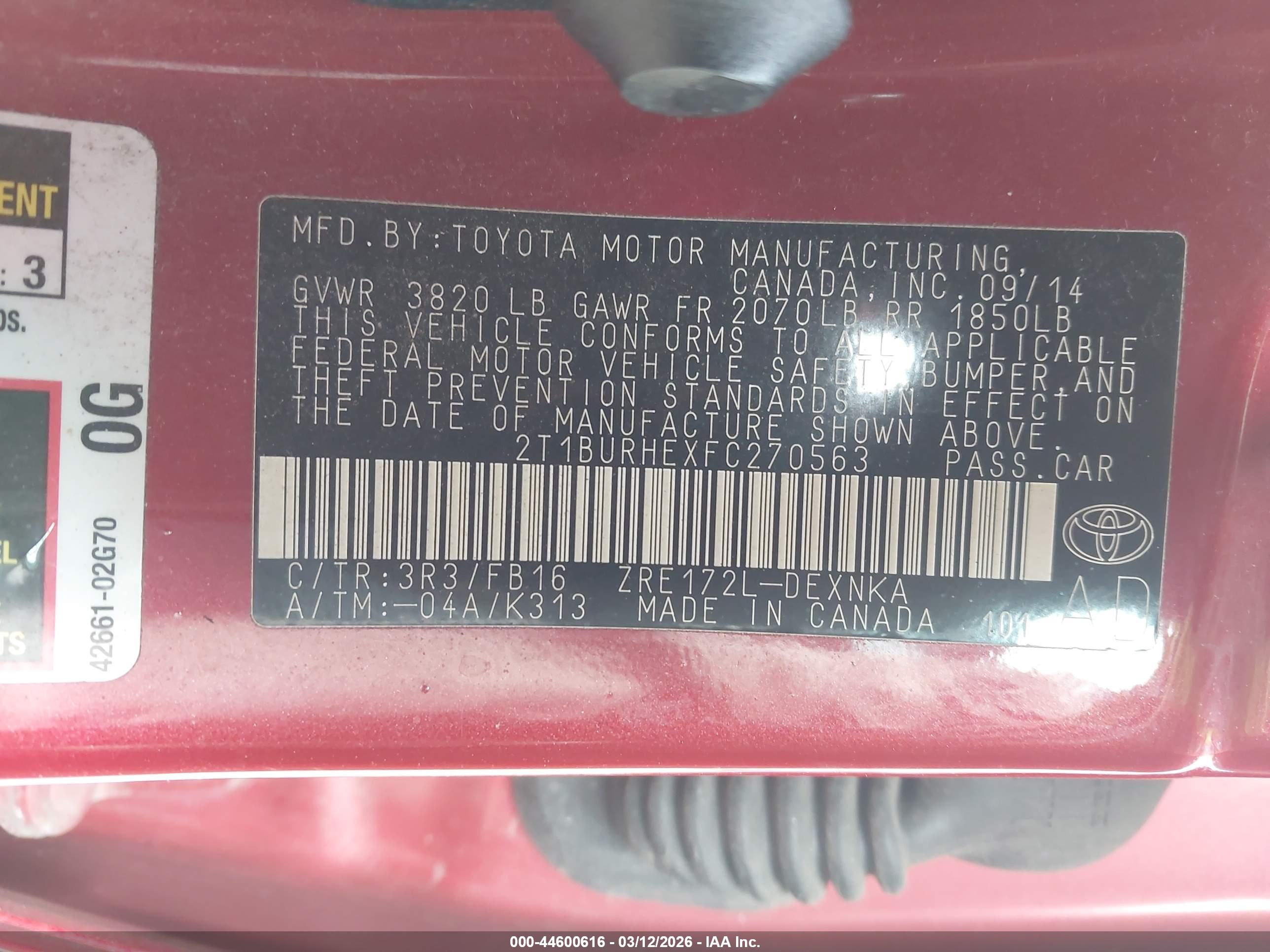 TOYOTA COROLLA image 9