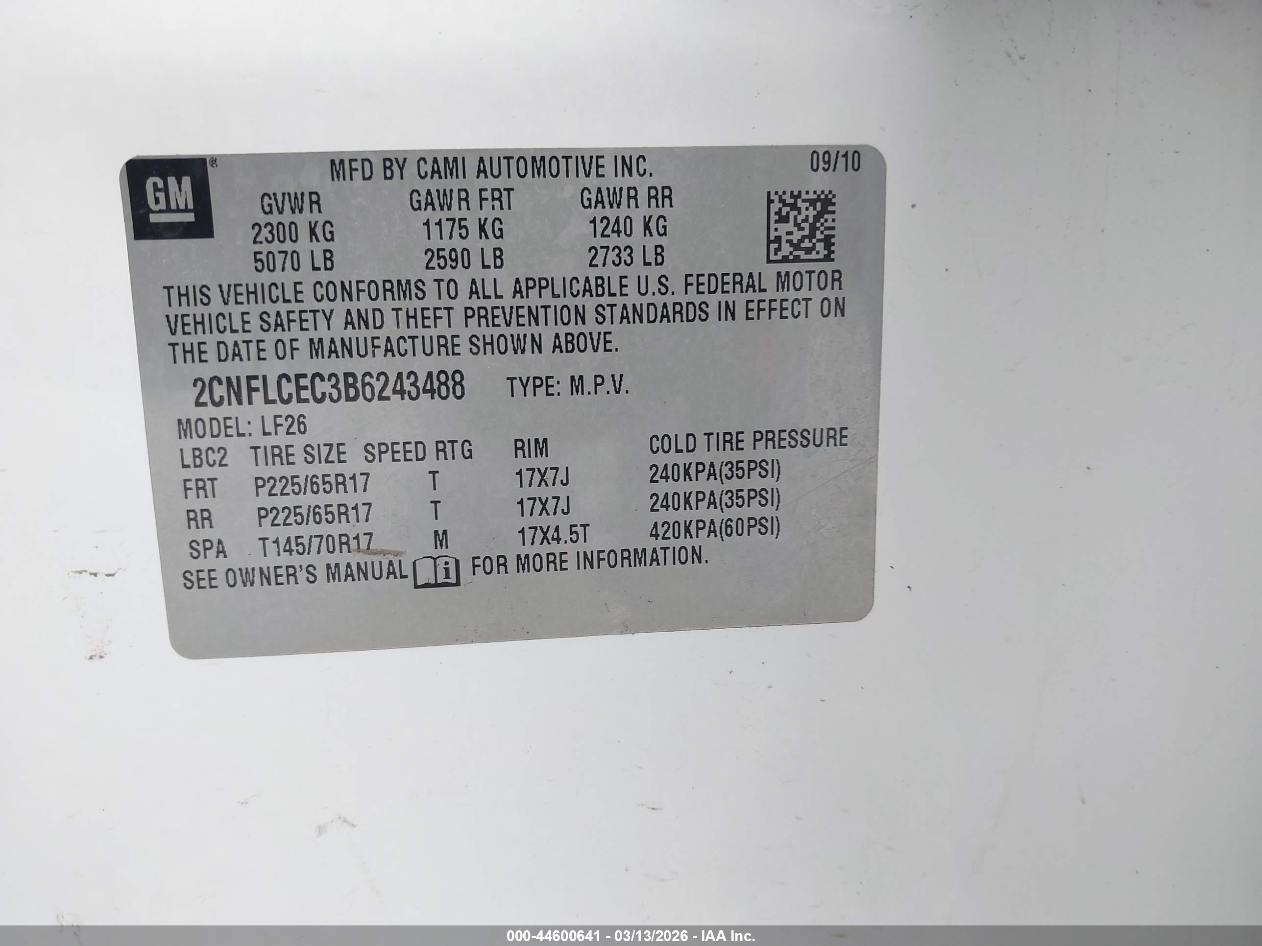 CHEVROLET EQUINOX image 9
