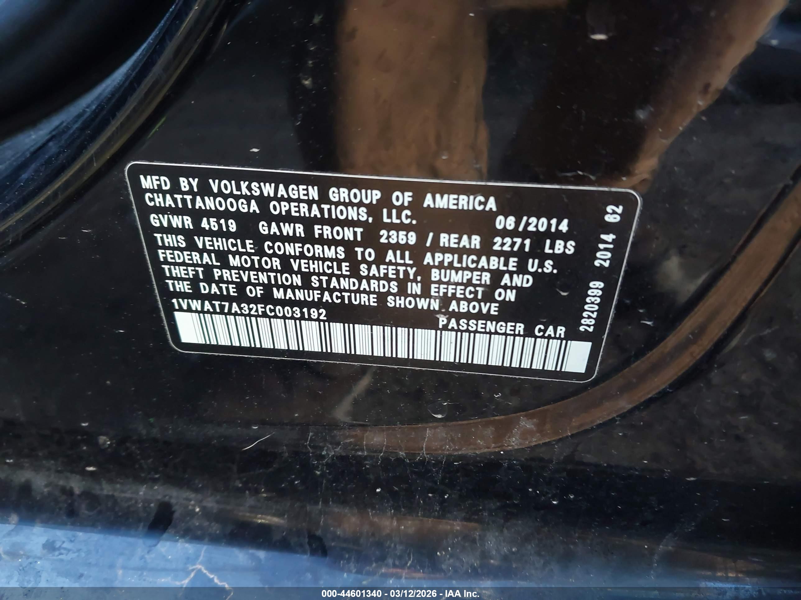 VOLKSWAGEN PASSAT image 9