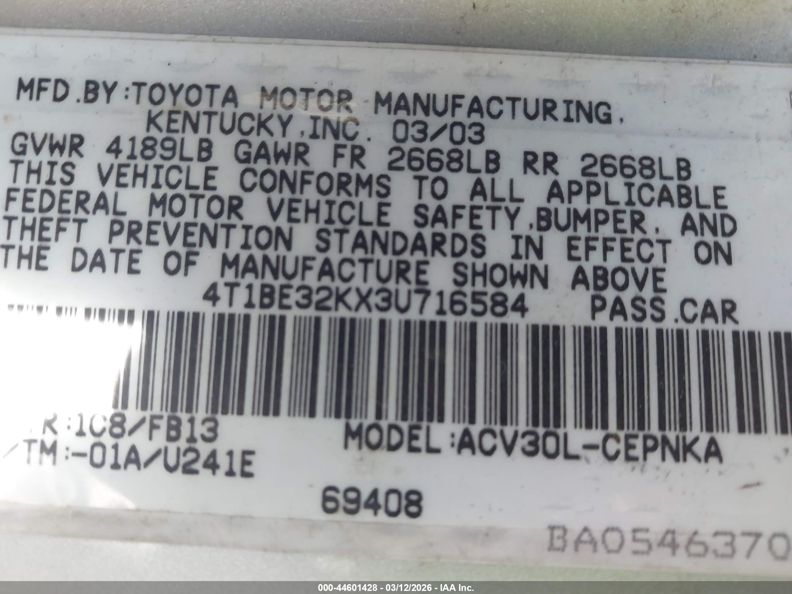 TOYOTA CAMRY image 9