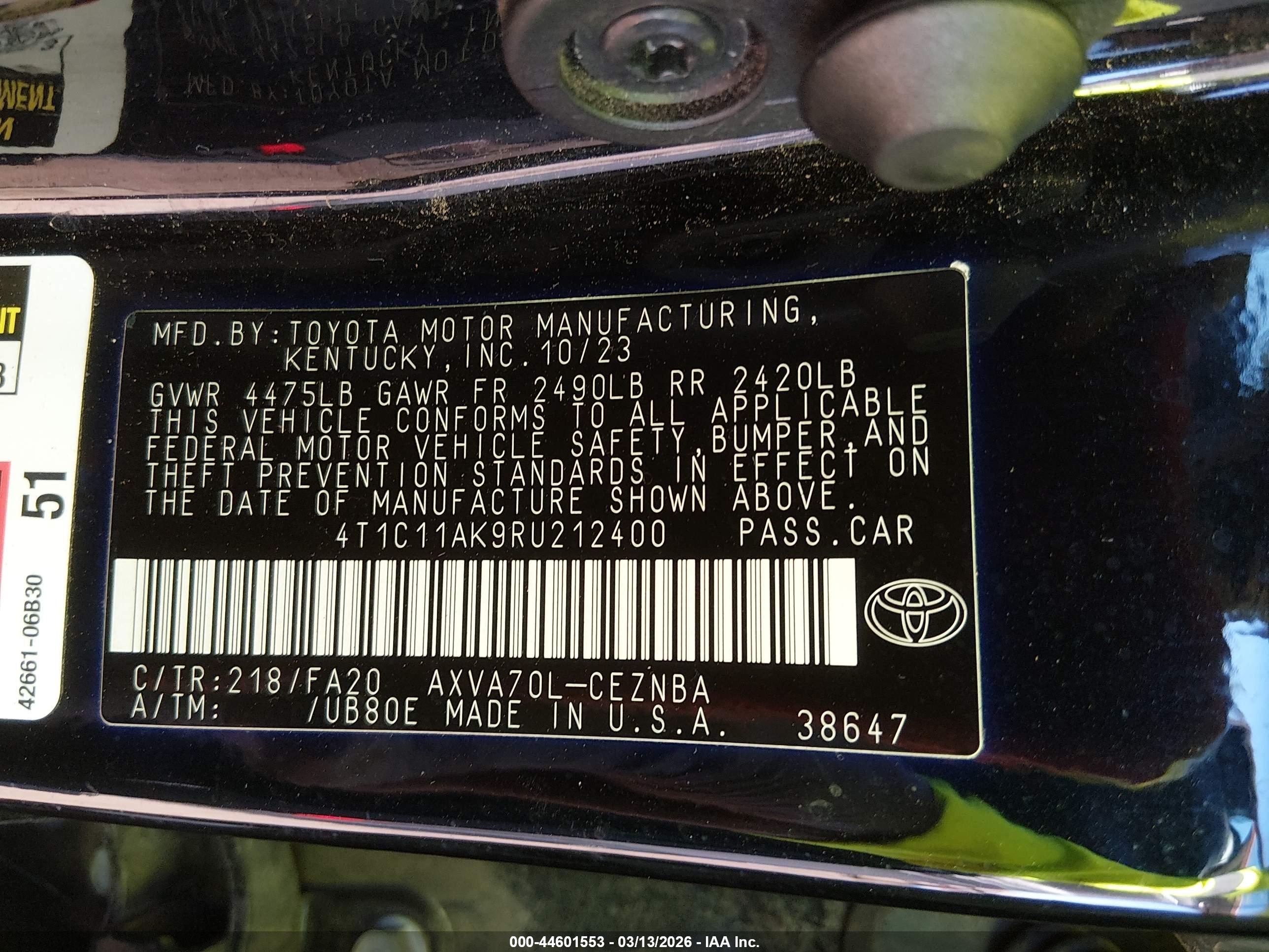 TOYOTA CAMRY image 9