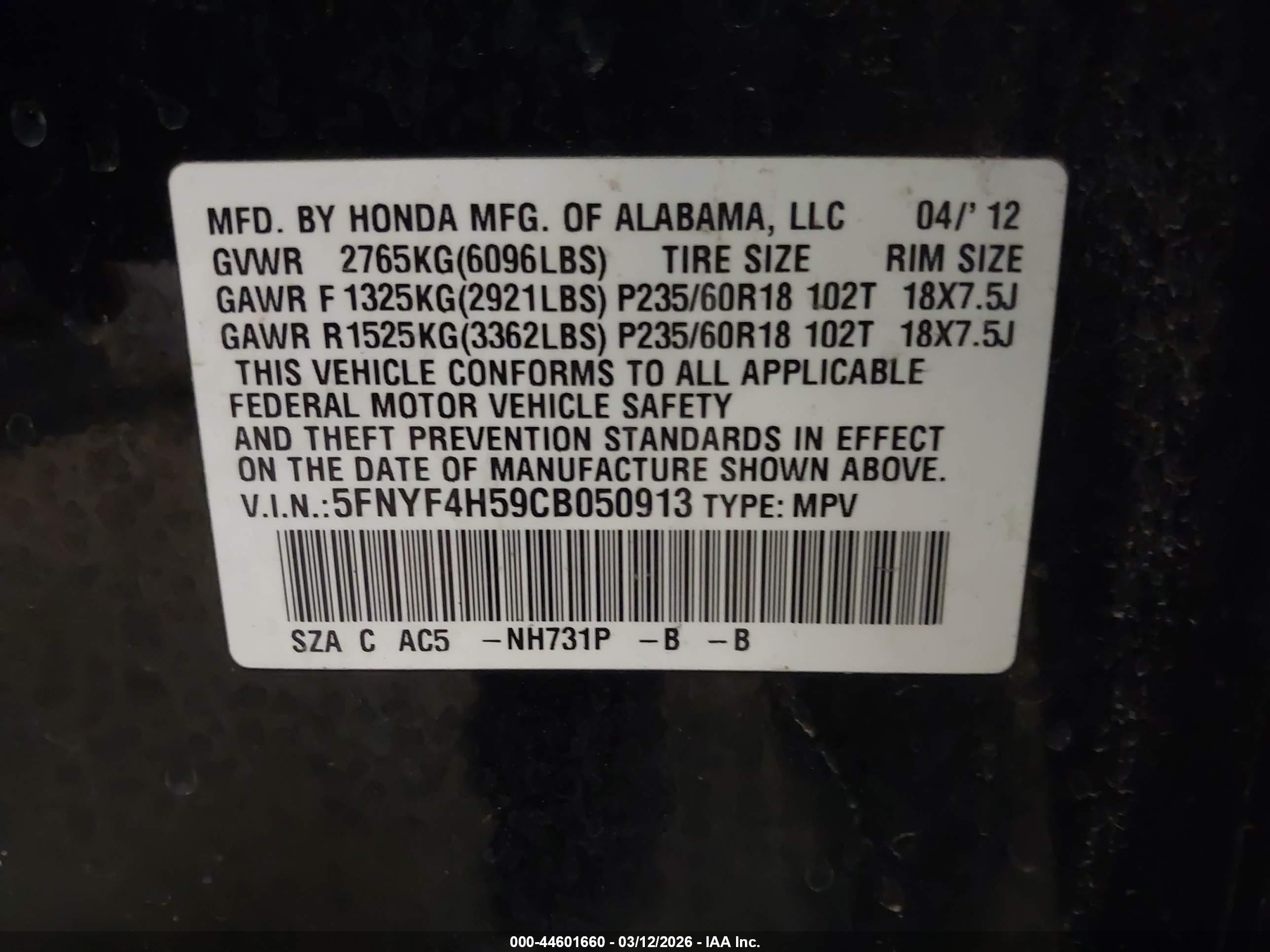 HONDA PILOT image 9