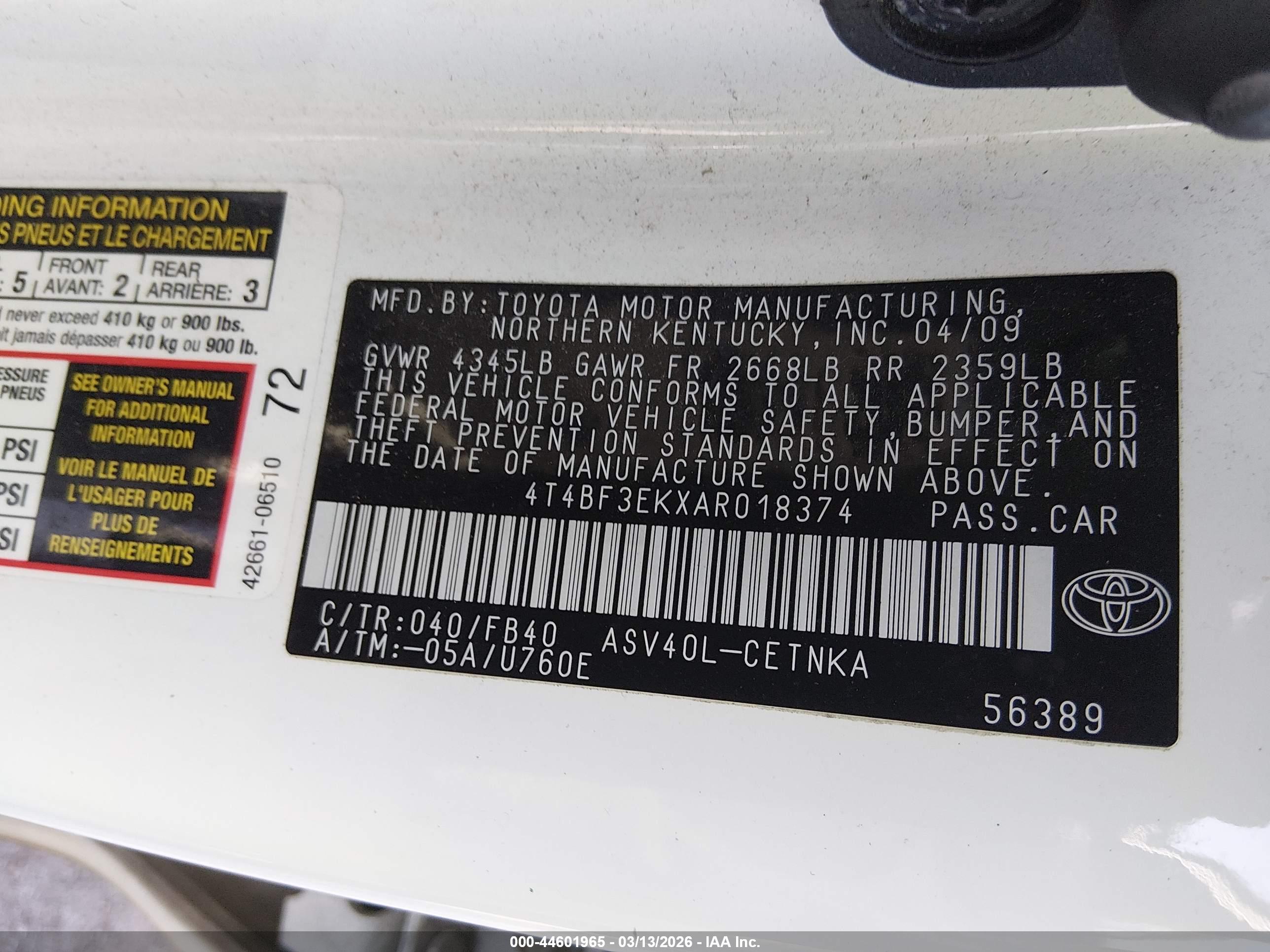 TOYOTA CAMRY image 9