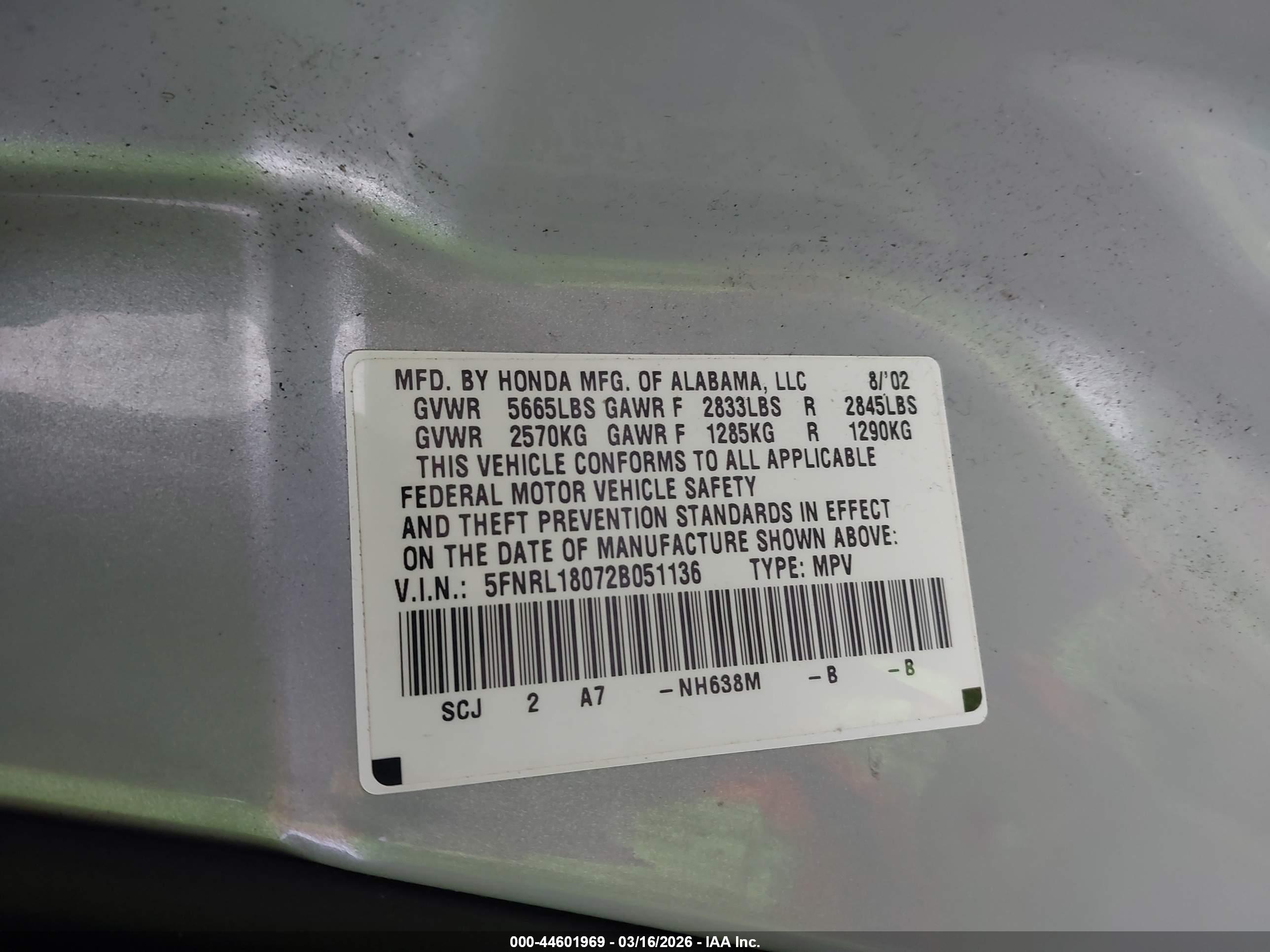 HONDA ODYSSEY image 9