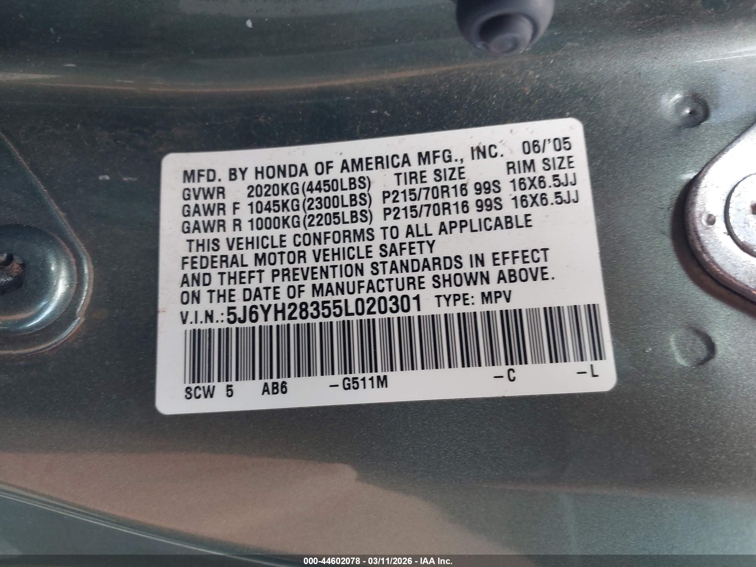 HONDA ELEMENT image 9