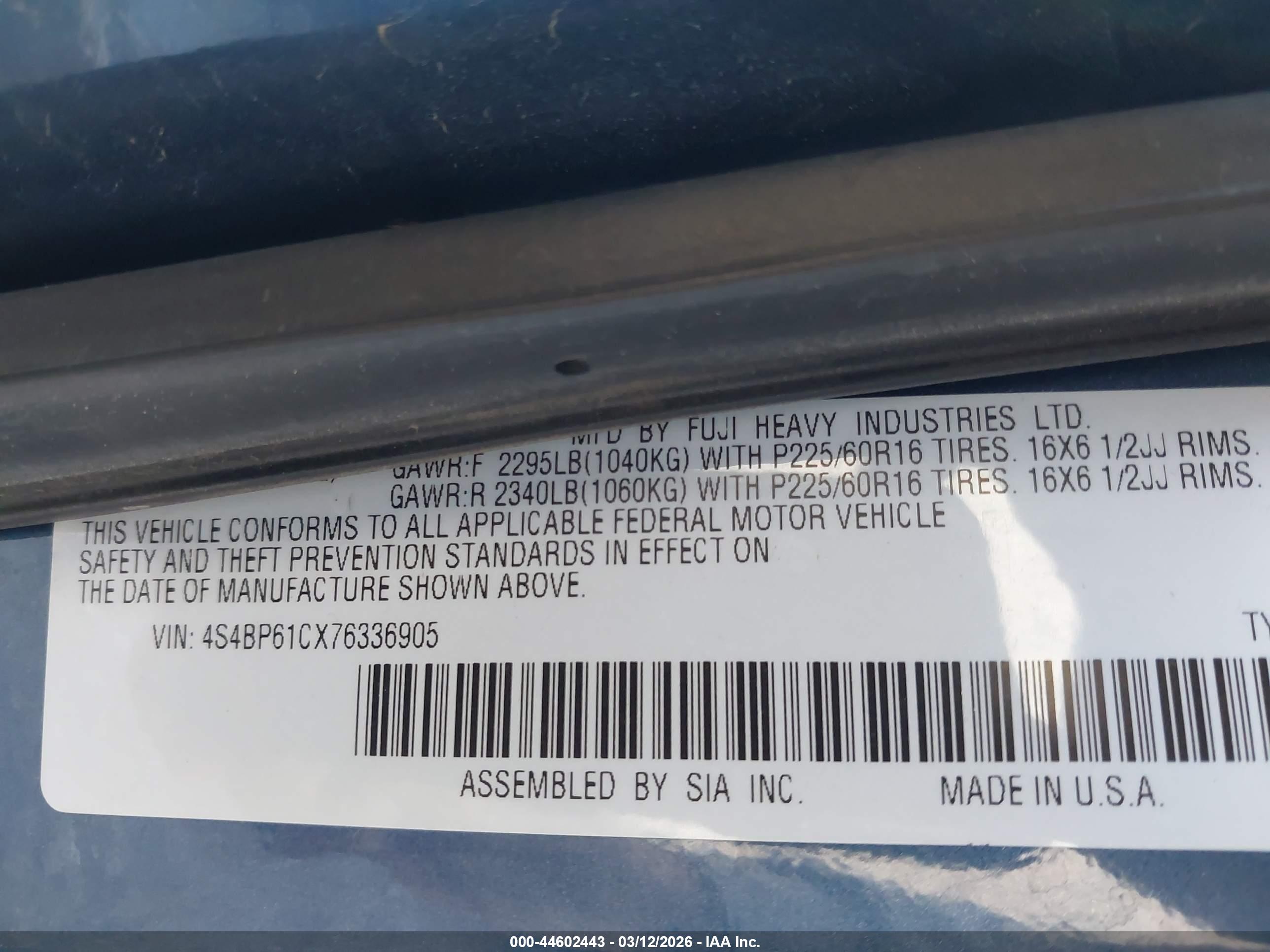 SUBARU OUTBACK image 9