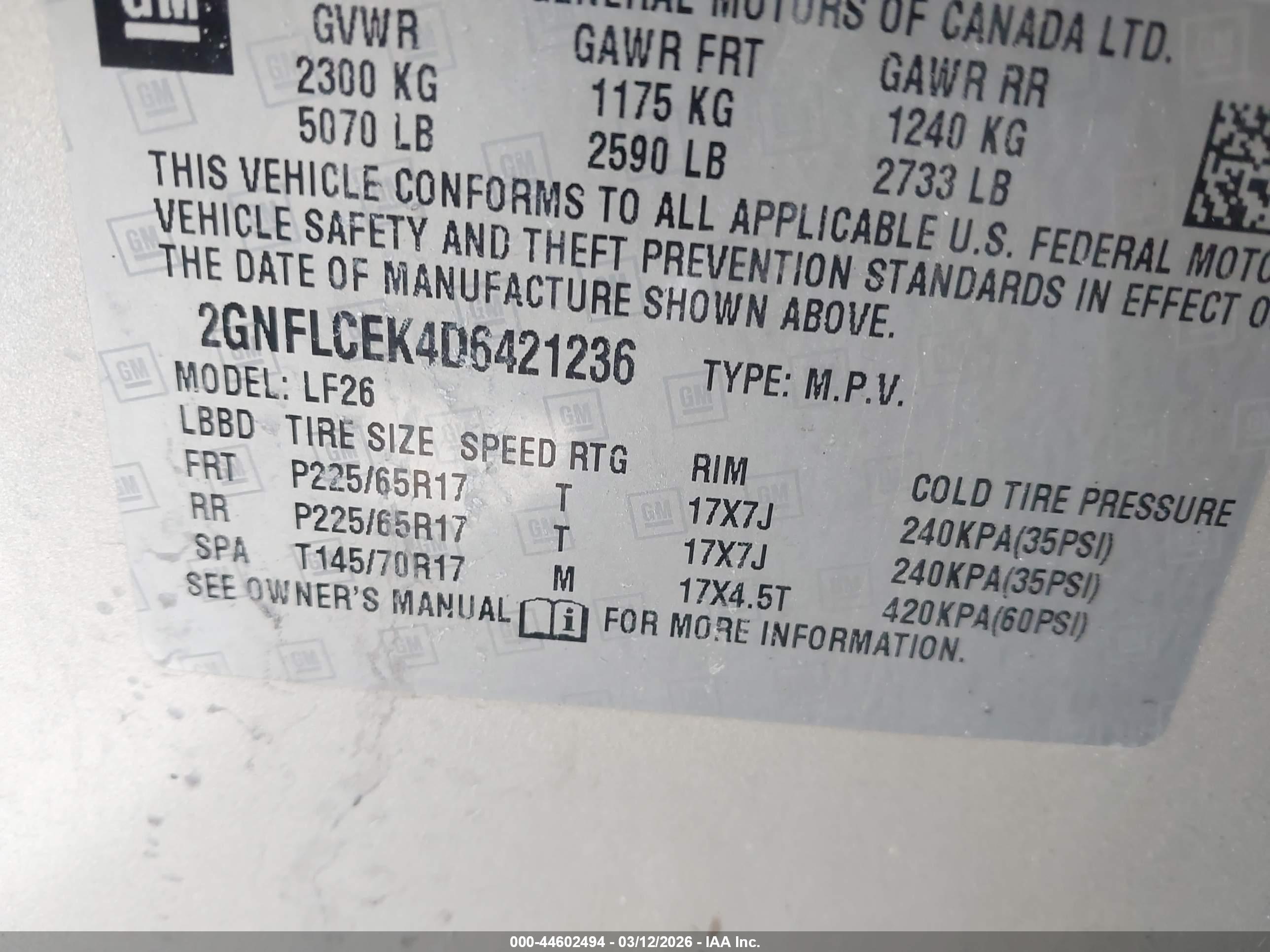 CHEVROLET EQUINOX image 9