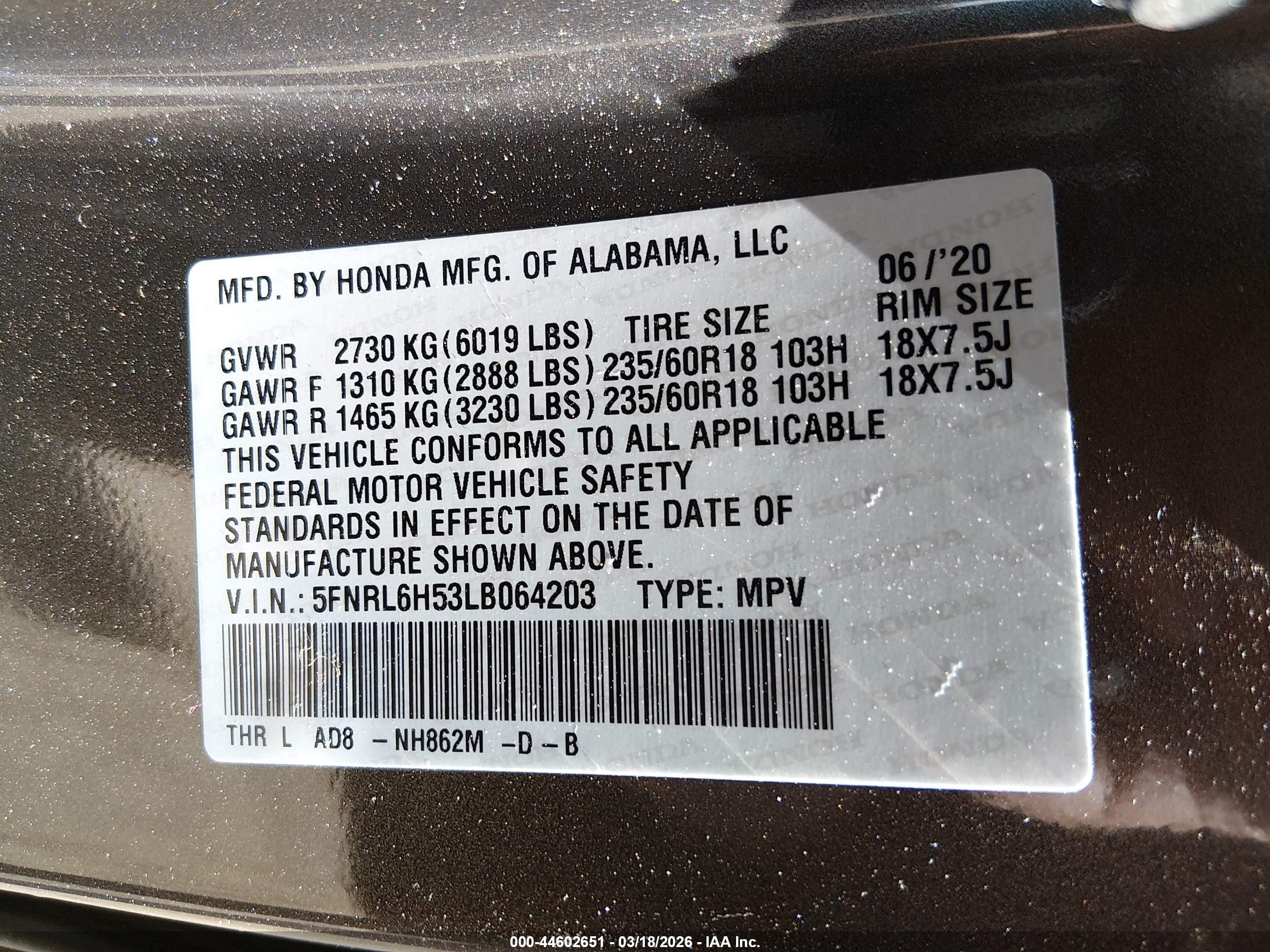 HONDA ODYSSEY image 9