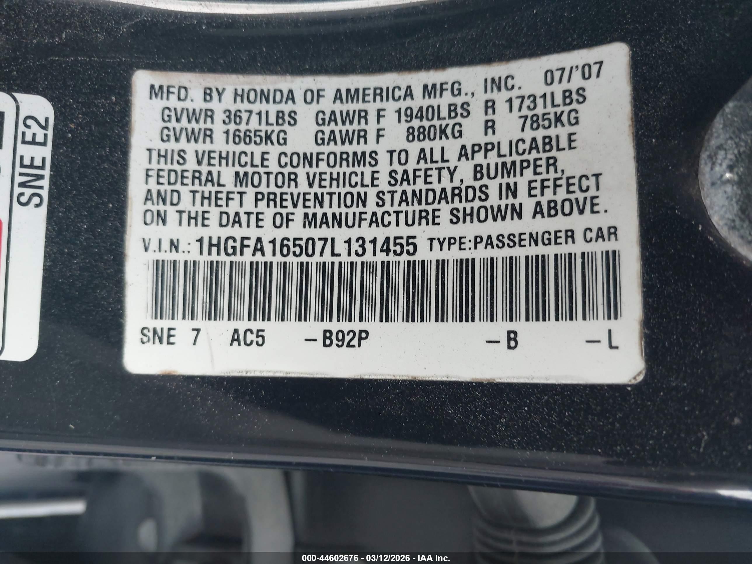 HONDA CIVIC image 9