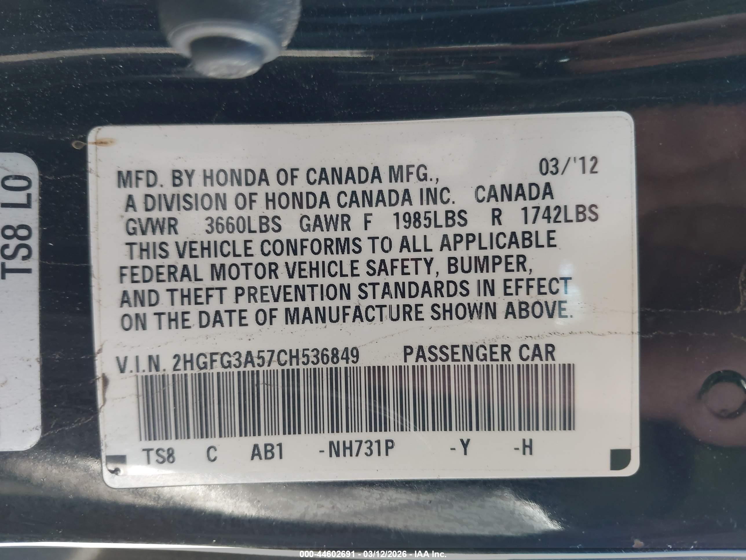 HONDA CIVIC image 9